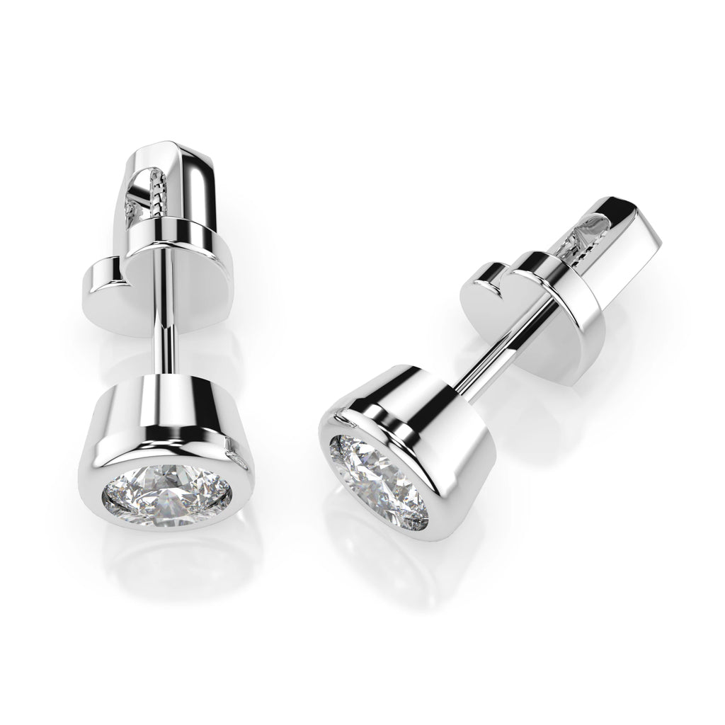 Solitaire Butterfly Earring (Round), 0.6 ct — 102-10010(4.2)