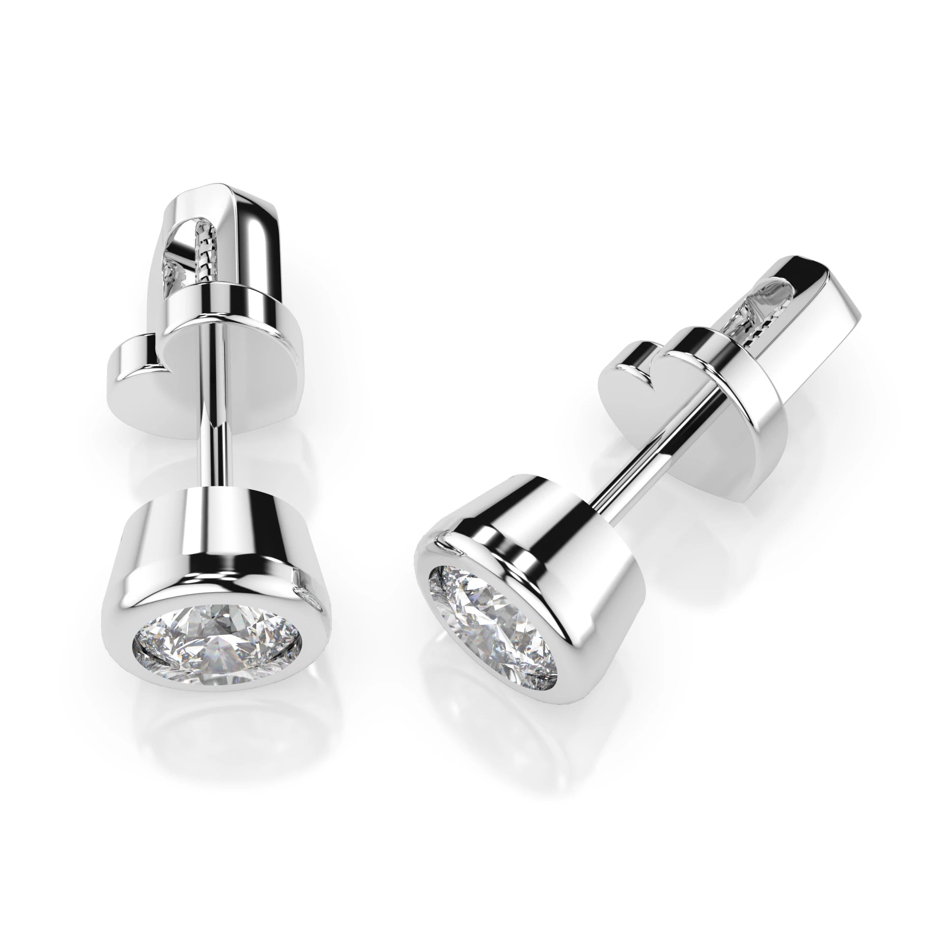 Solitaire Butterfly Earring (Round), 0.6 ct — 102-10010(4.2)