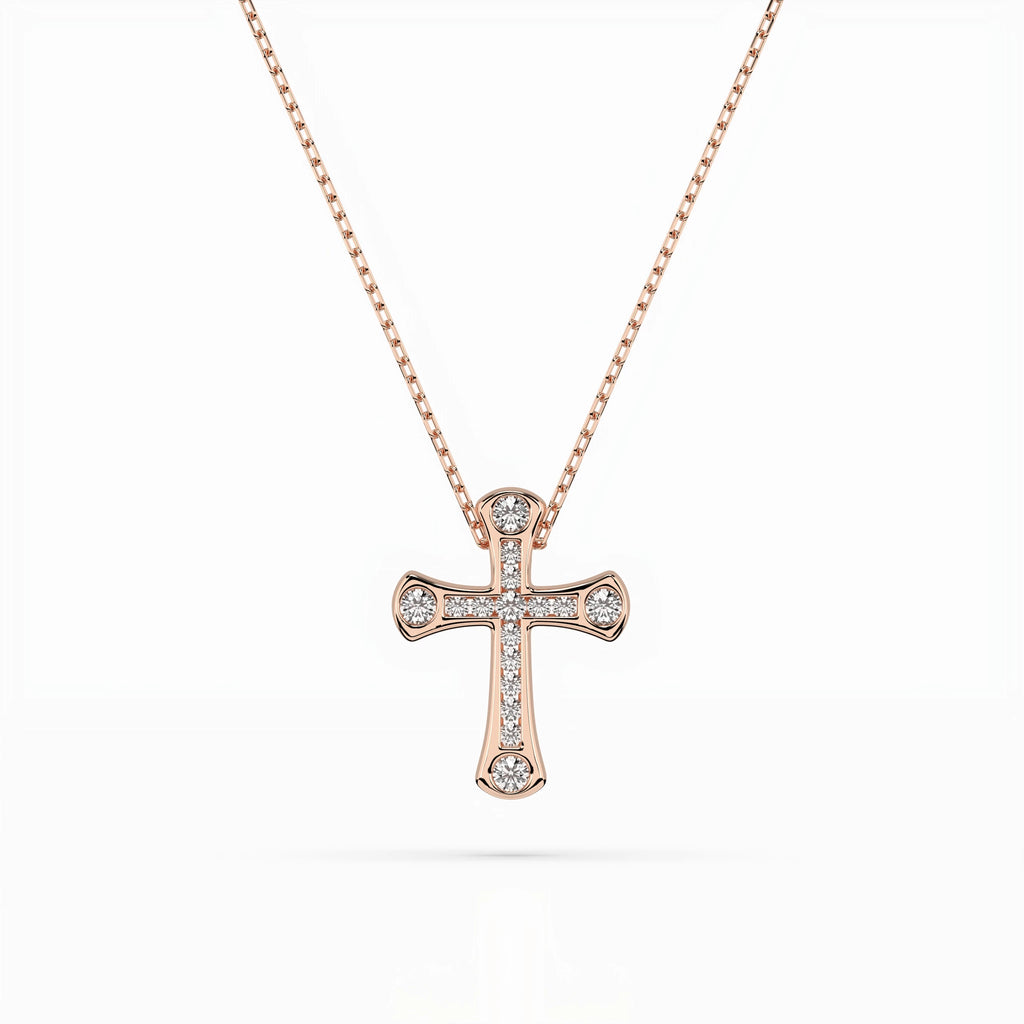 Minimalism Necklace (Round), 0.06 ct — 104-10009