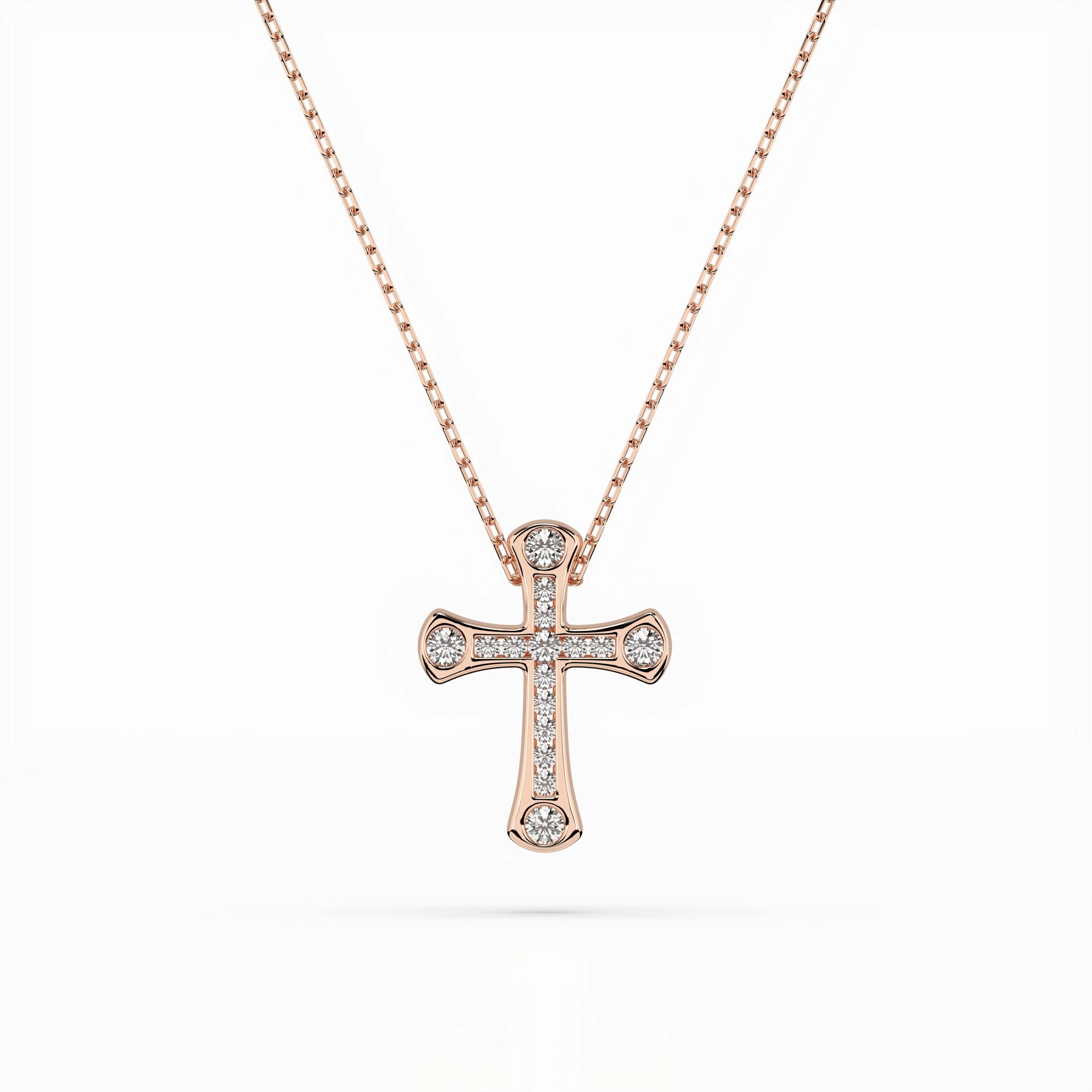 Minimalism Necklace (Round), 0.06 ct — 104-10009