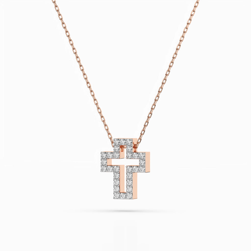 Minimalism Necklace (Round), 0.17 ct — 104-10030