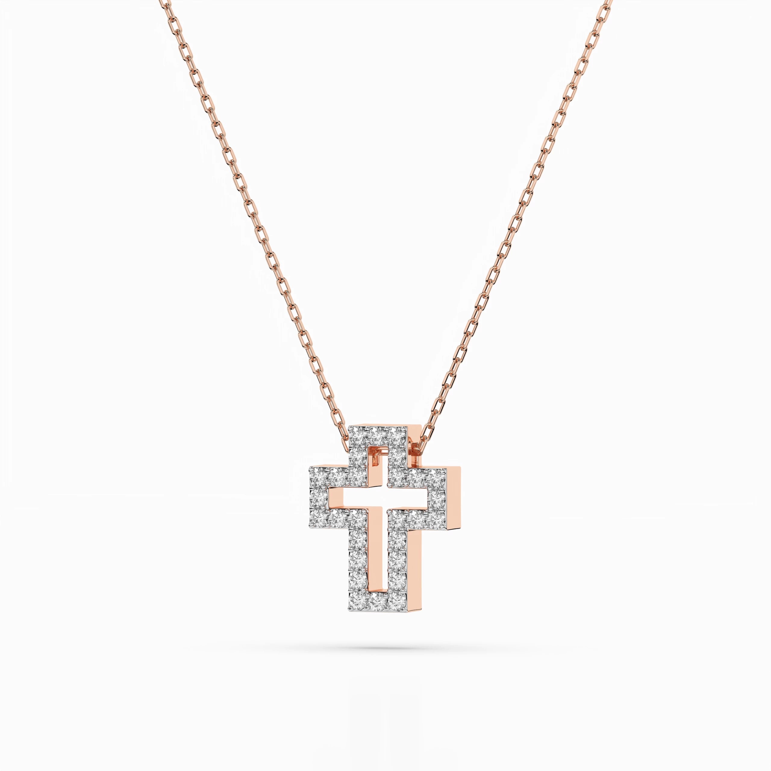 Minimalism Necklace (Round), 0.17 ct — 104-10030