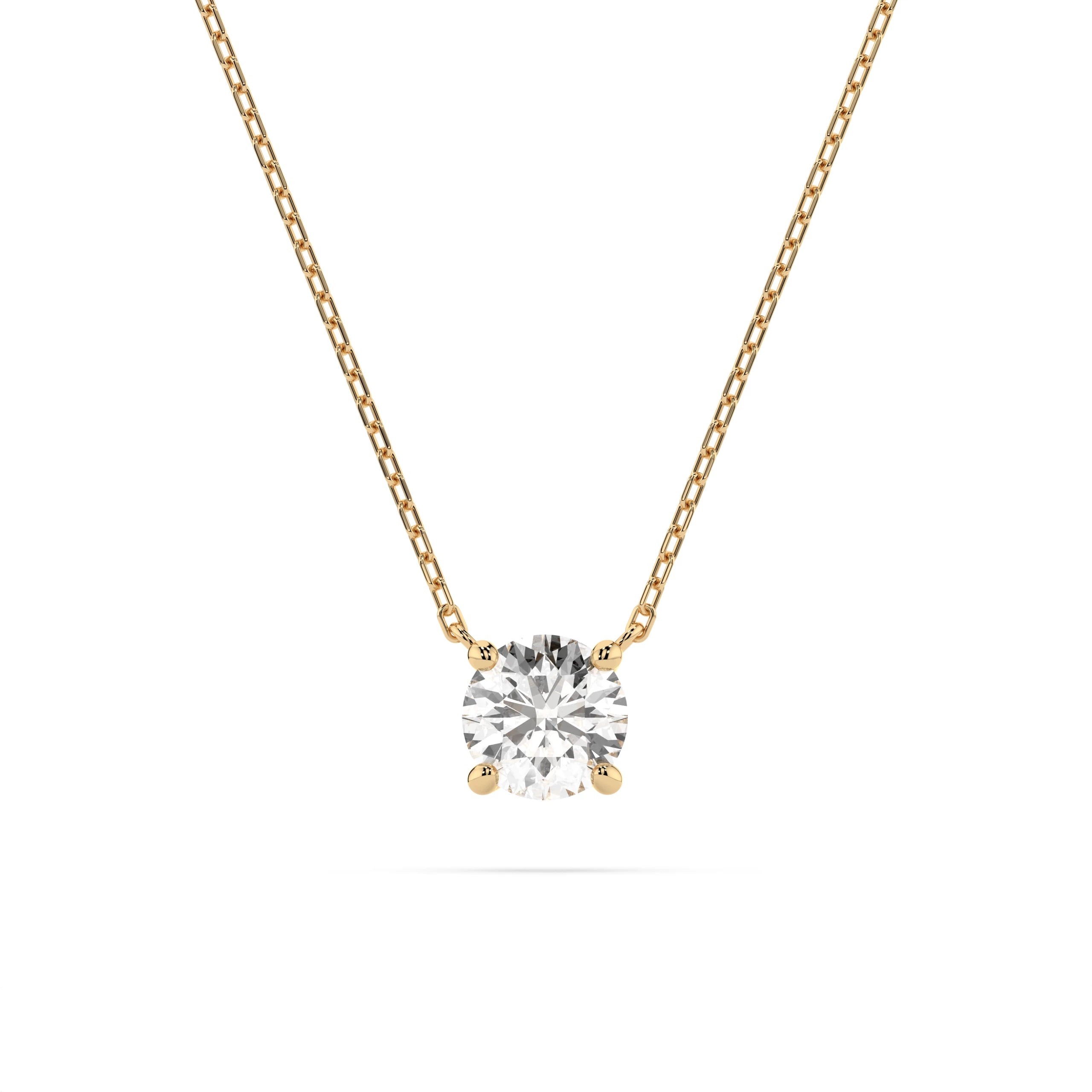 Solitaire Necklace (Round), 0.4 ct — 104-10040(4.7)