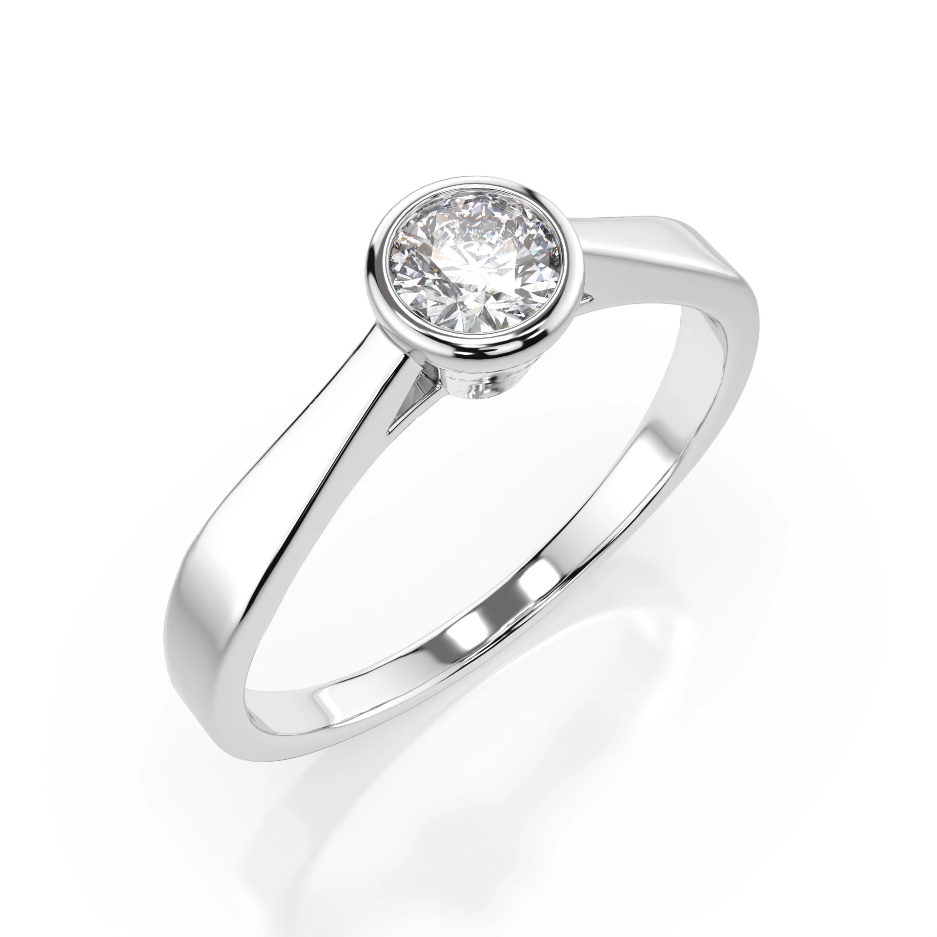 Solitaire Ring (Round), 0.2 ct — 101-10010(3.7)