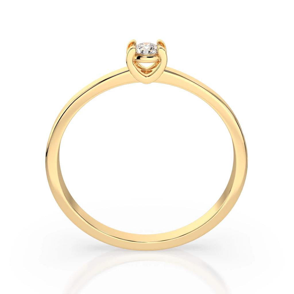 Solitaire Ring (Round), 0.1 ct — 101-10022(3.0)