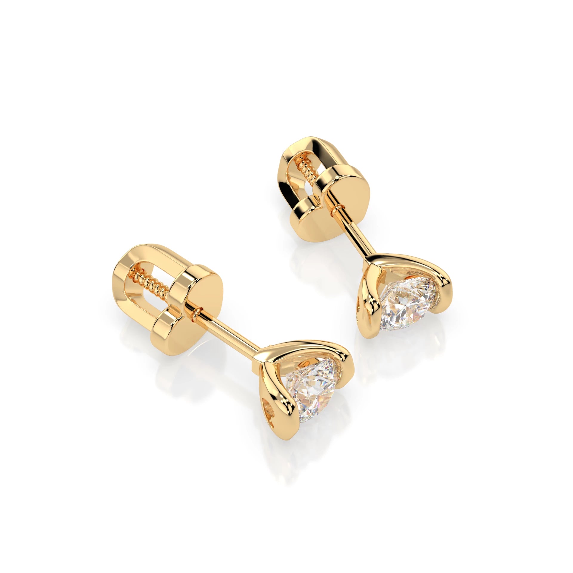 Solitaire Butterfly Earring (Round), 0.4 ct — 102-10016(3.7)