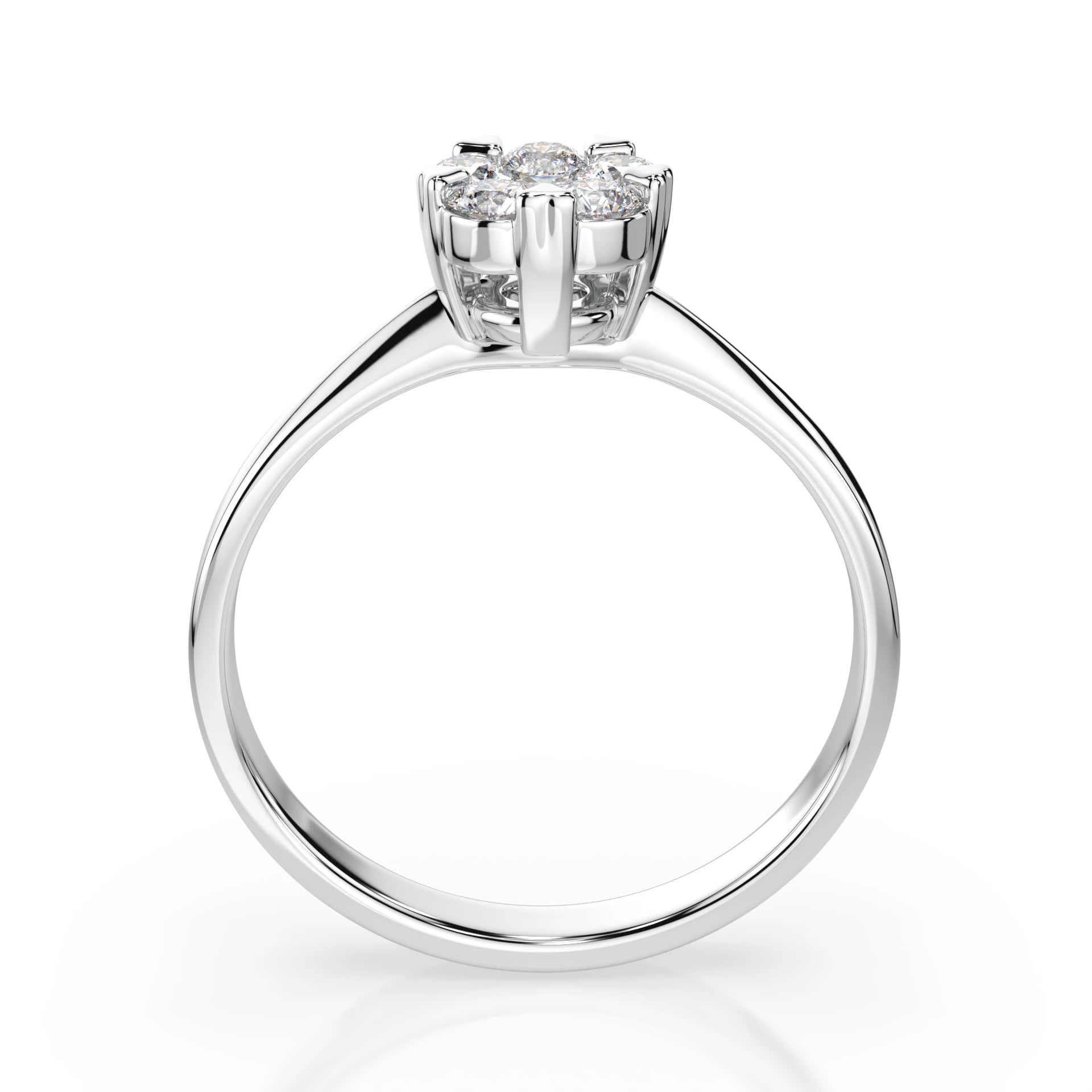 Illusion Ring (Round), 0.1 ct — 101-10015/1(3.0)