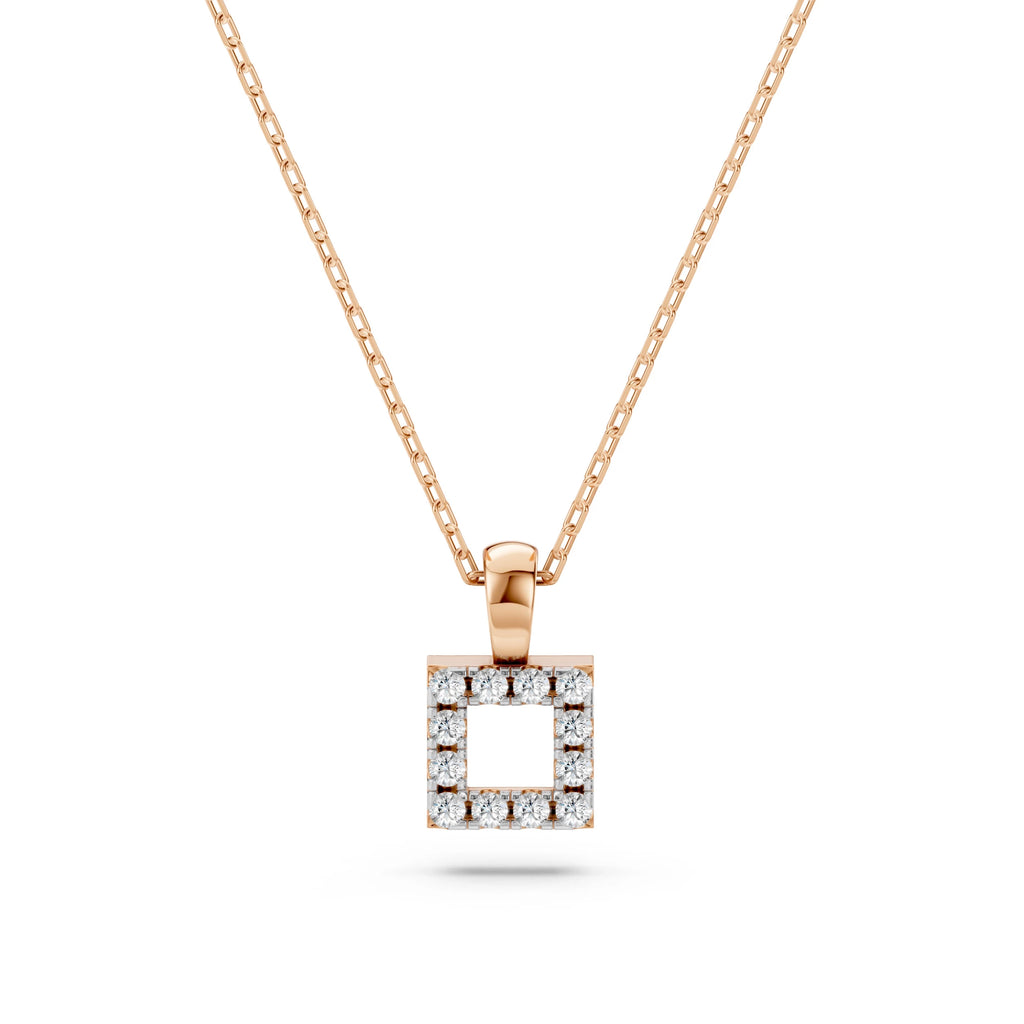 Minimalism Necklace (Round), 0.06 ct — 104-10079