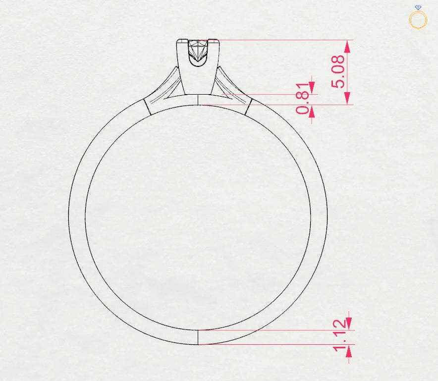 Solitaire Ring (Round), 0.06 ct — 101-10034(2.5)