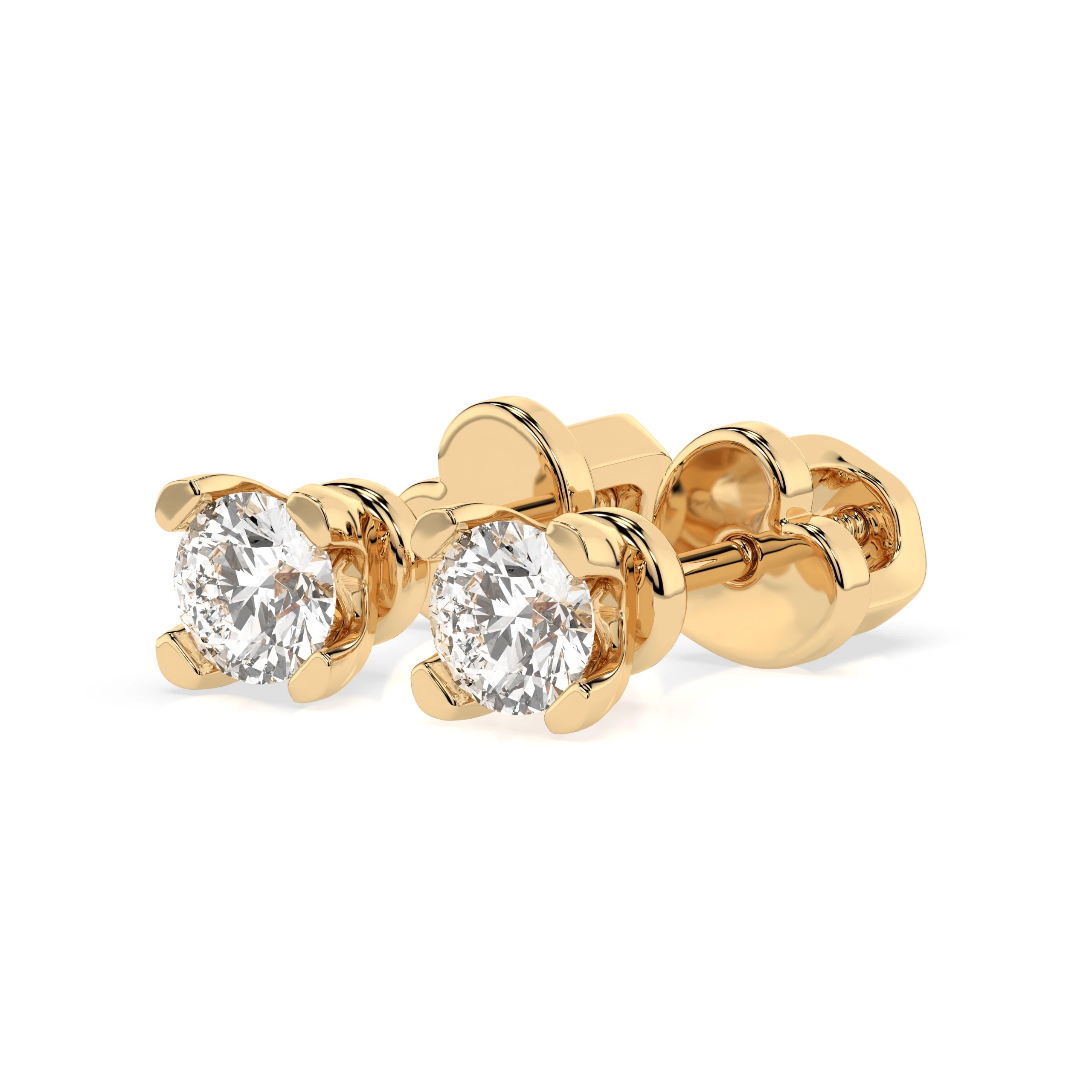 Solitaire Butterfly Earring (Round), 0.6 ct — 102-10089/2(4.2)