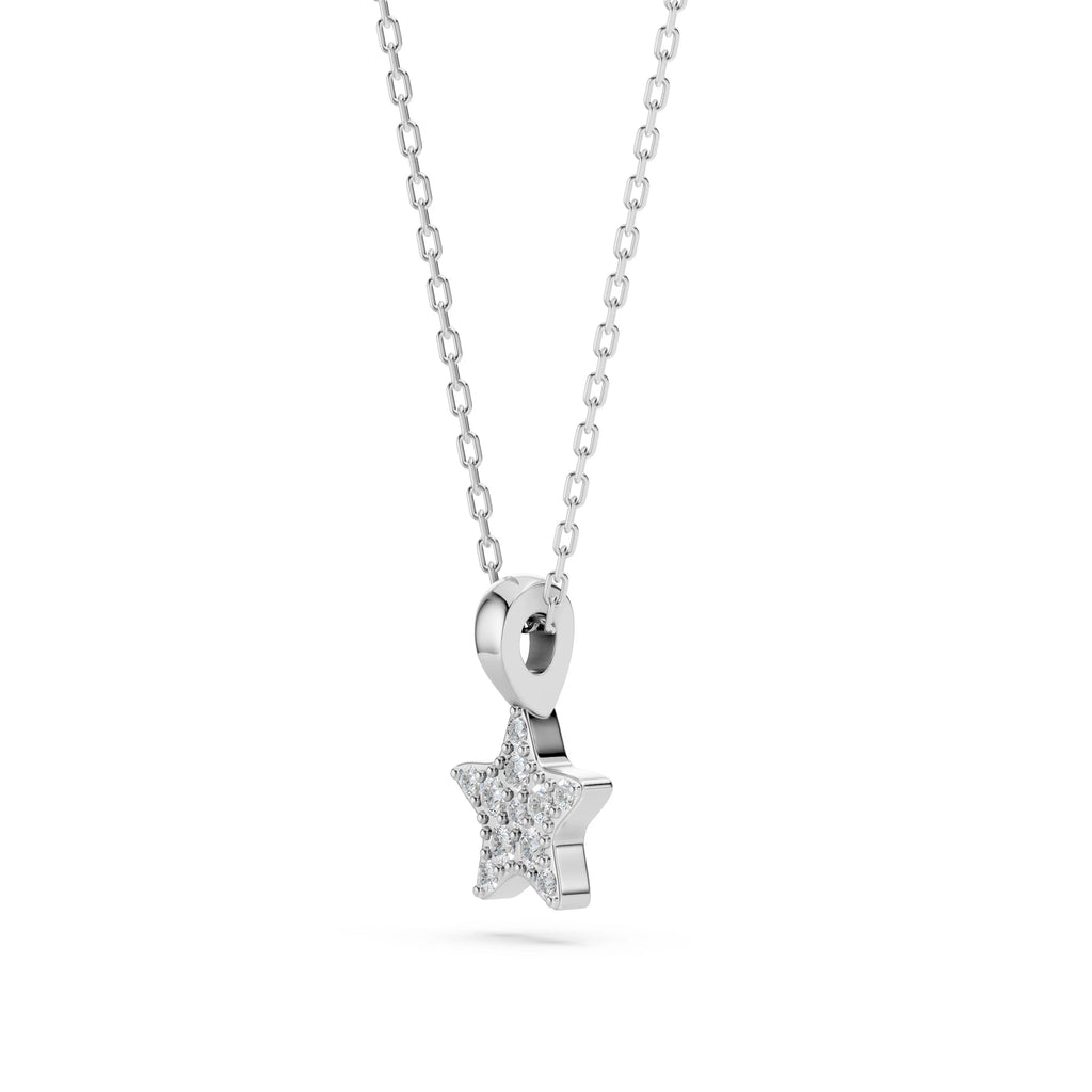 Minimalism Necklace (Round), 0.03 ct — 104-10077