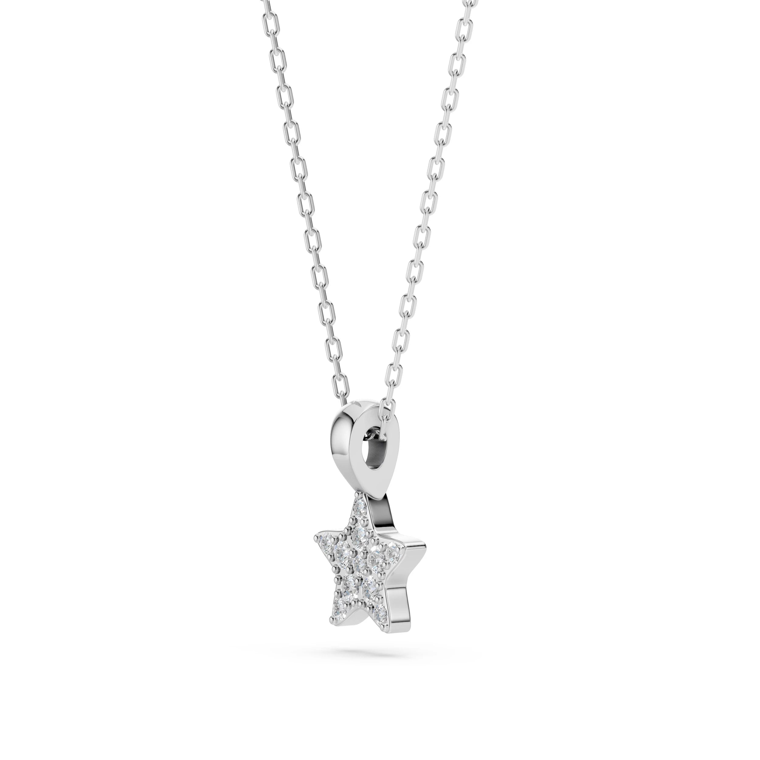 Minimalism Necklace (Round), 0.03 ct — 104-10077