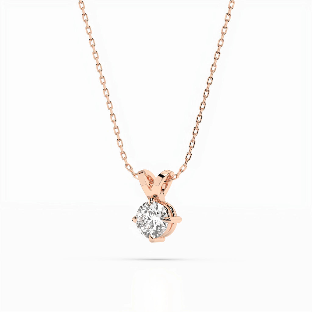 Solitaire Necklace (Round), 0.5 ct — 104-10037(5.1)