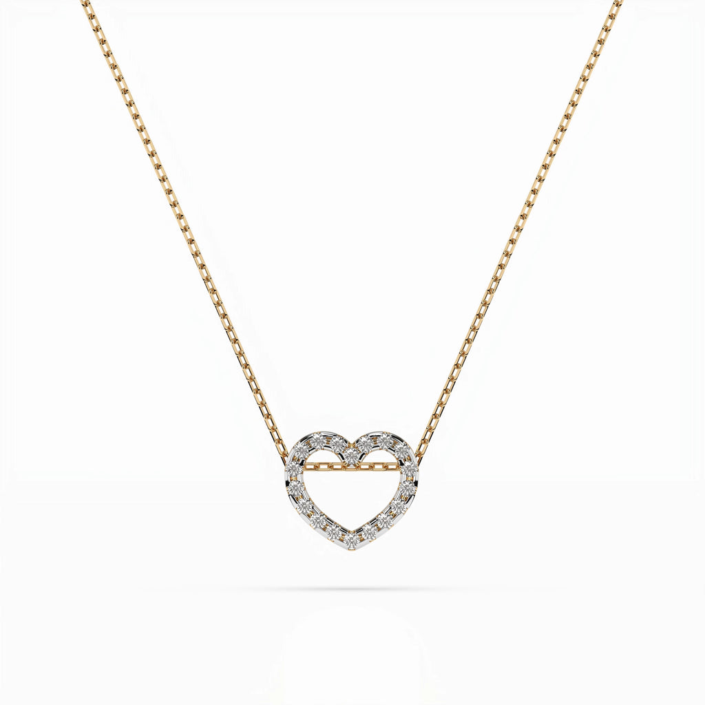 Minimalism Necklace (Round), 0.09 ct — 104-10051