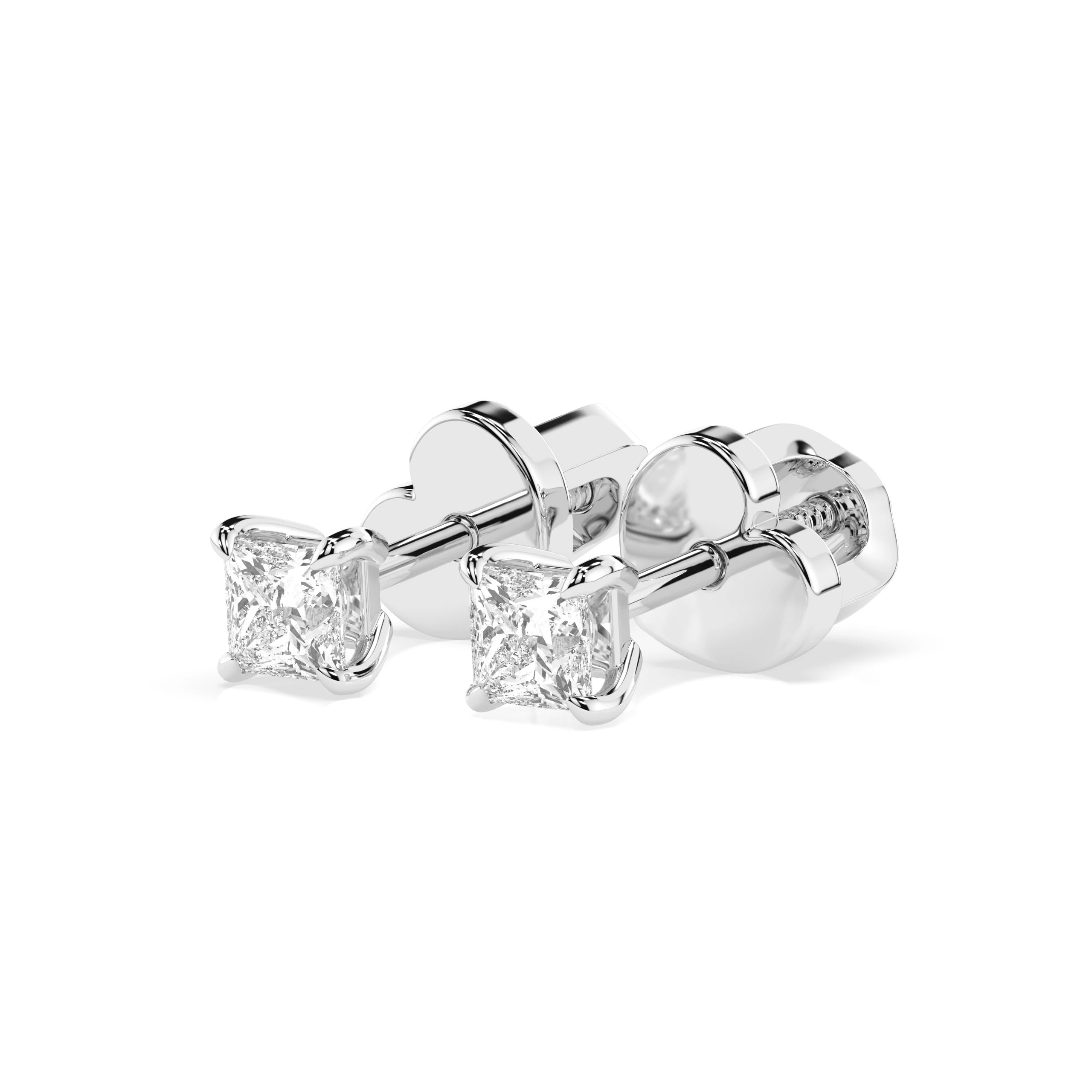 Solitaire Butterfly Earring (Princess), 0.34 ct — 102-10113(3.0)PR