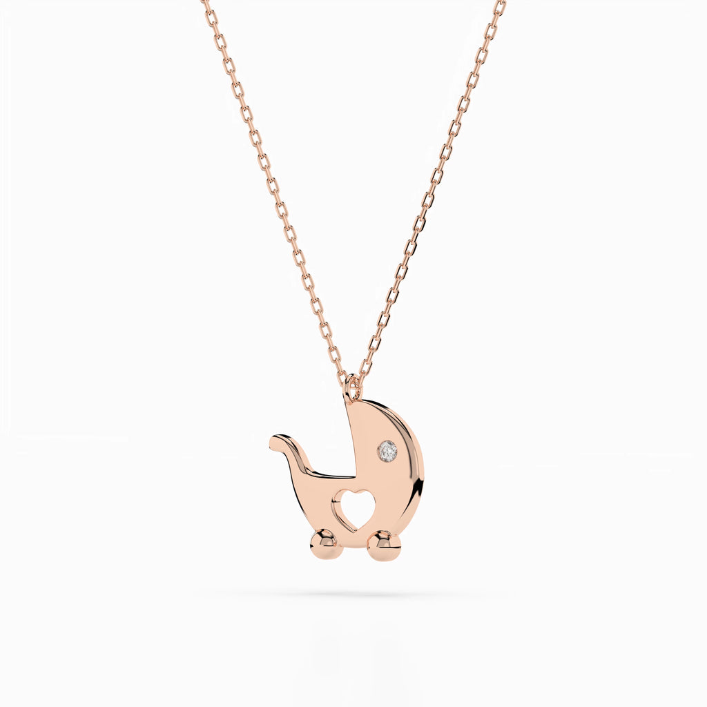 Minimalism Necklace (Round), 0.01 ct — 104-10029