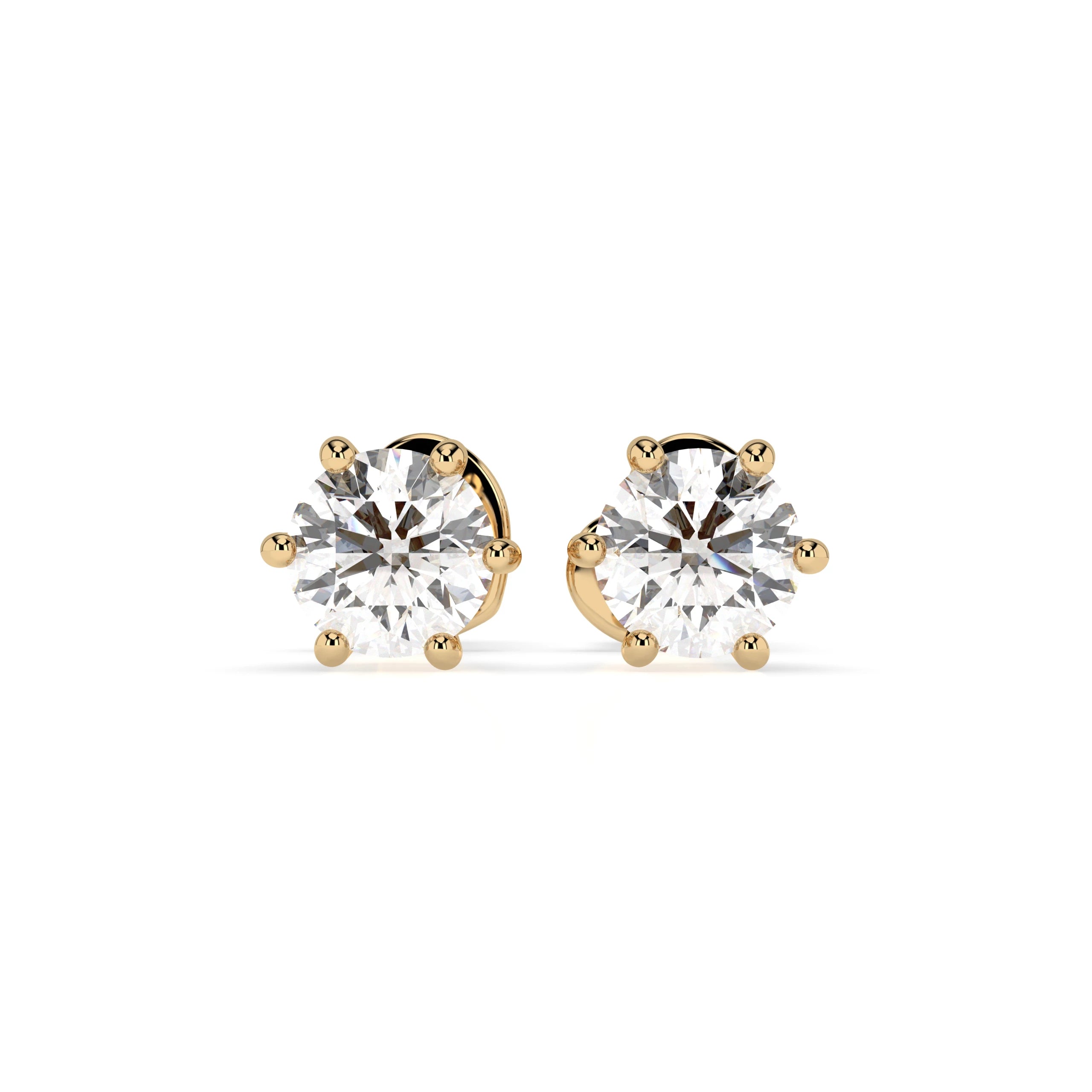Solitaire Butterfly Earring (Round), 0.6 ct — 102-10027(4.2)