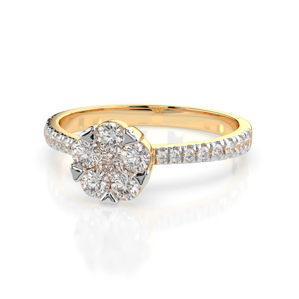 Illusion Ring (Round), 0.1 ct — 101-10015/4(3.0)