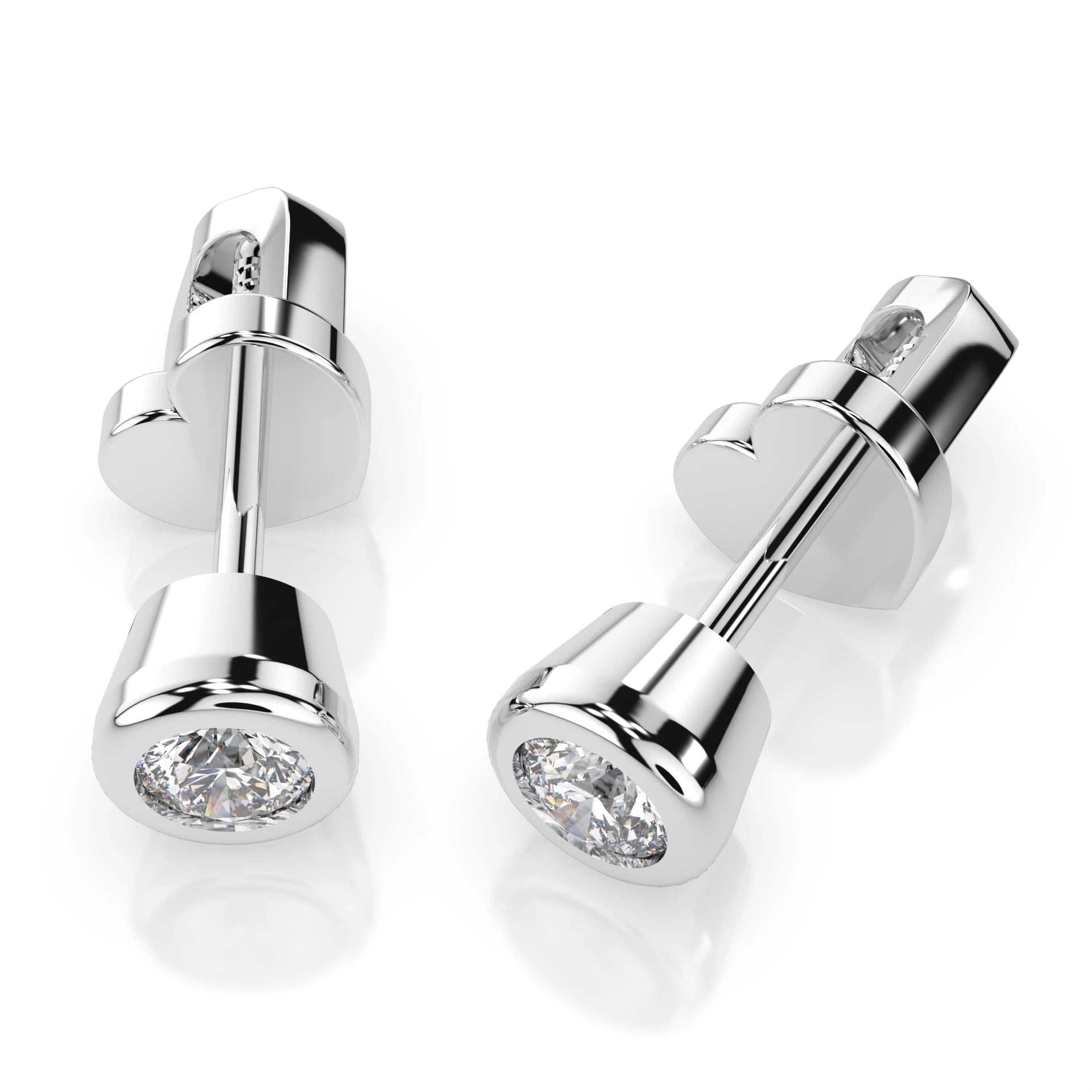 Solitaire Butterfly Earring (Round), 0.3 ct — 102-10010(3.4)
