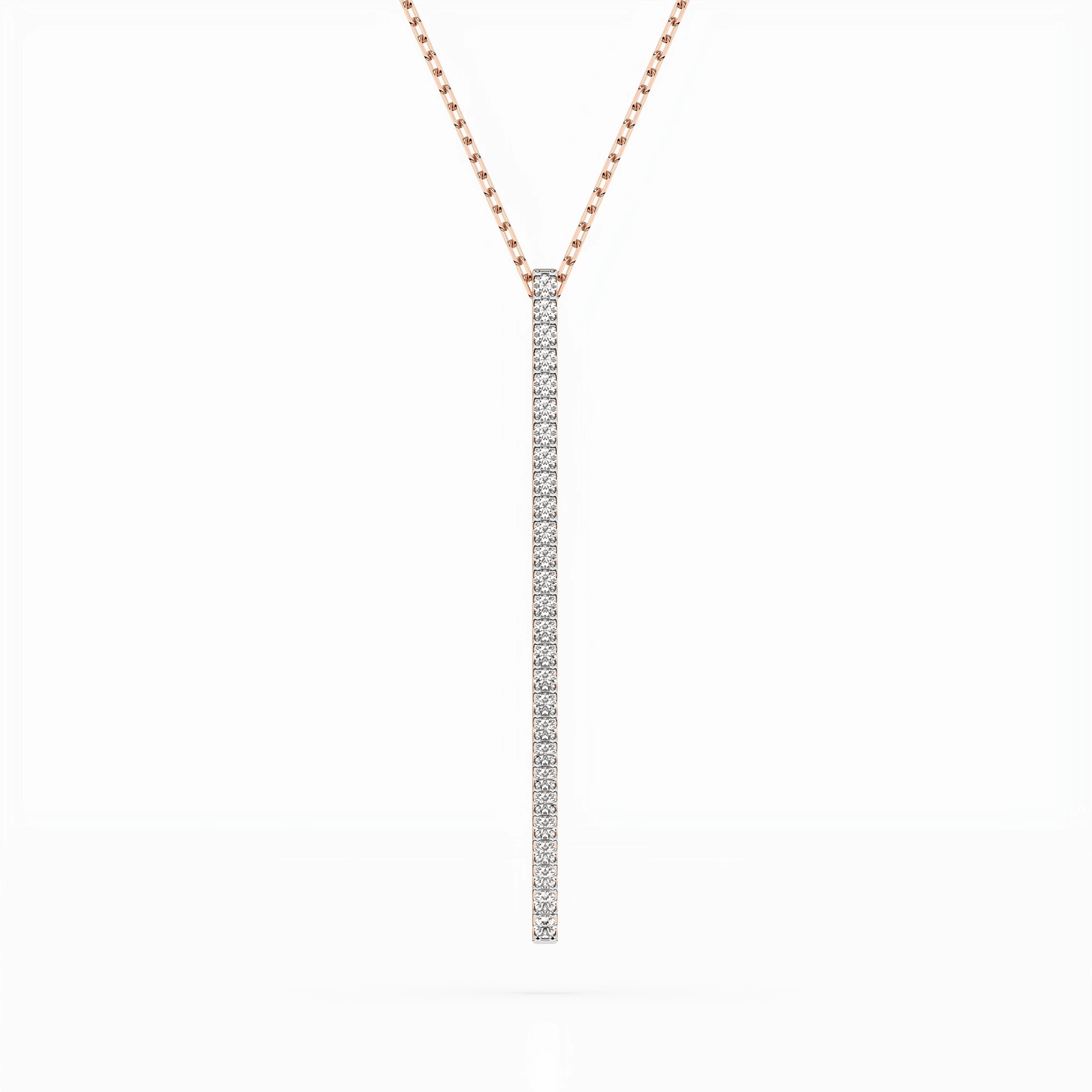 Minimalism Necklace (Round), 0.14 ct — 104-10050
