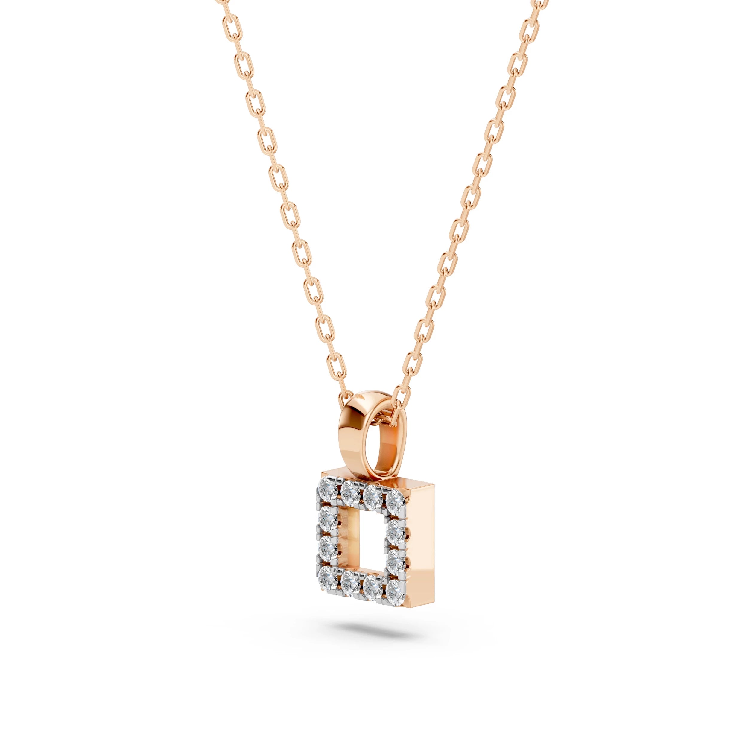 Minimalism Necklace (Round), 0.06 ct — 104-10079
