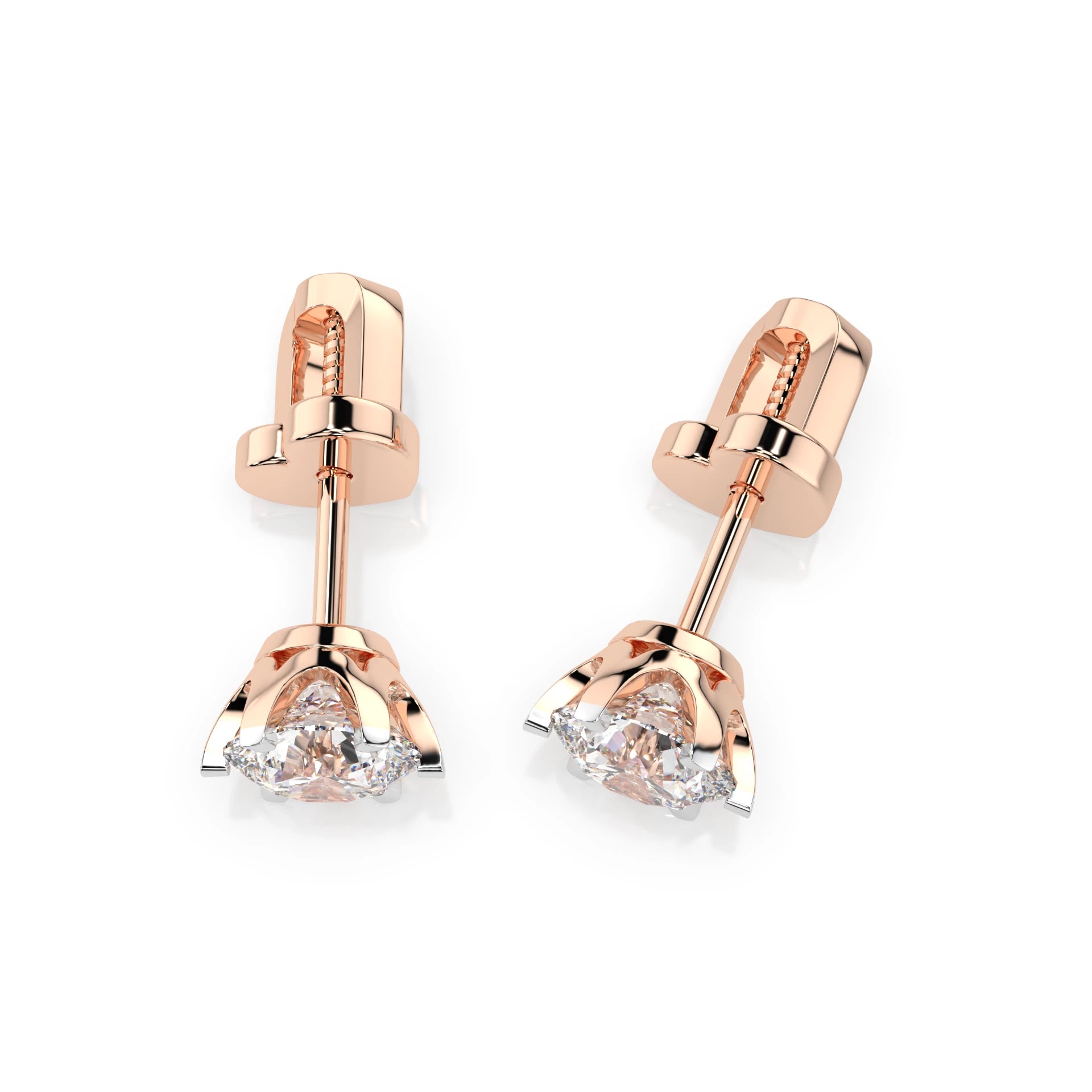 Solitaire Butterfly Earring (Round), 1.4 ct — 102-10040/1(5.7)