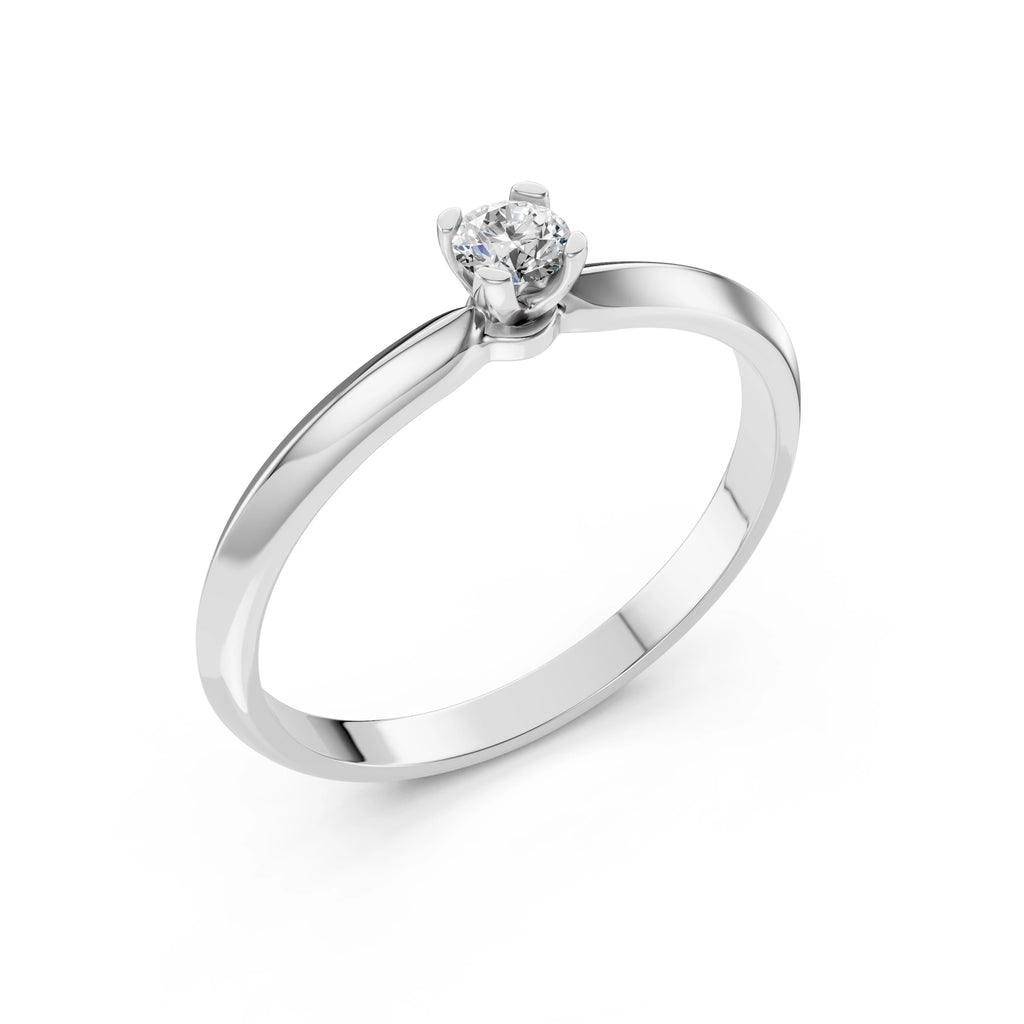 Solitaire Ring (Round), 0.1 ct — 101-10089(3.0)