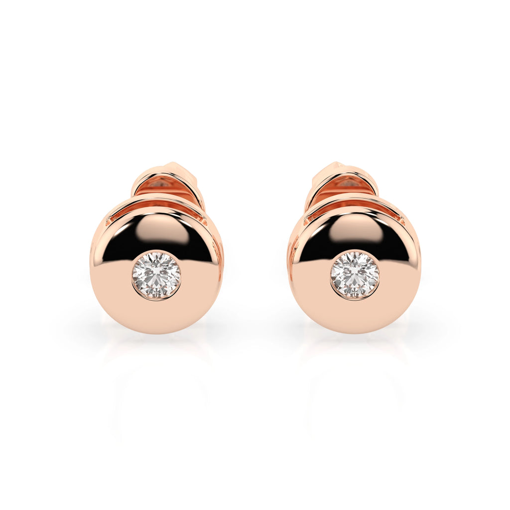 Solitaire Butterfly Earring (Round), 0.08 ct — 102-10048