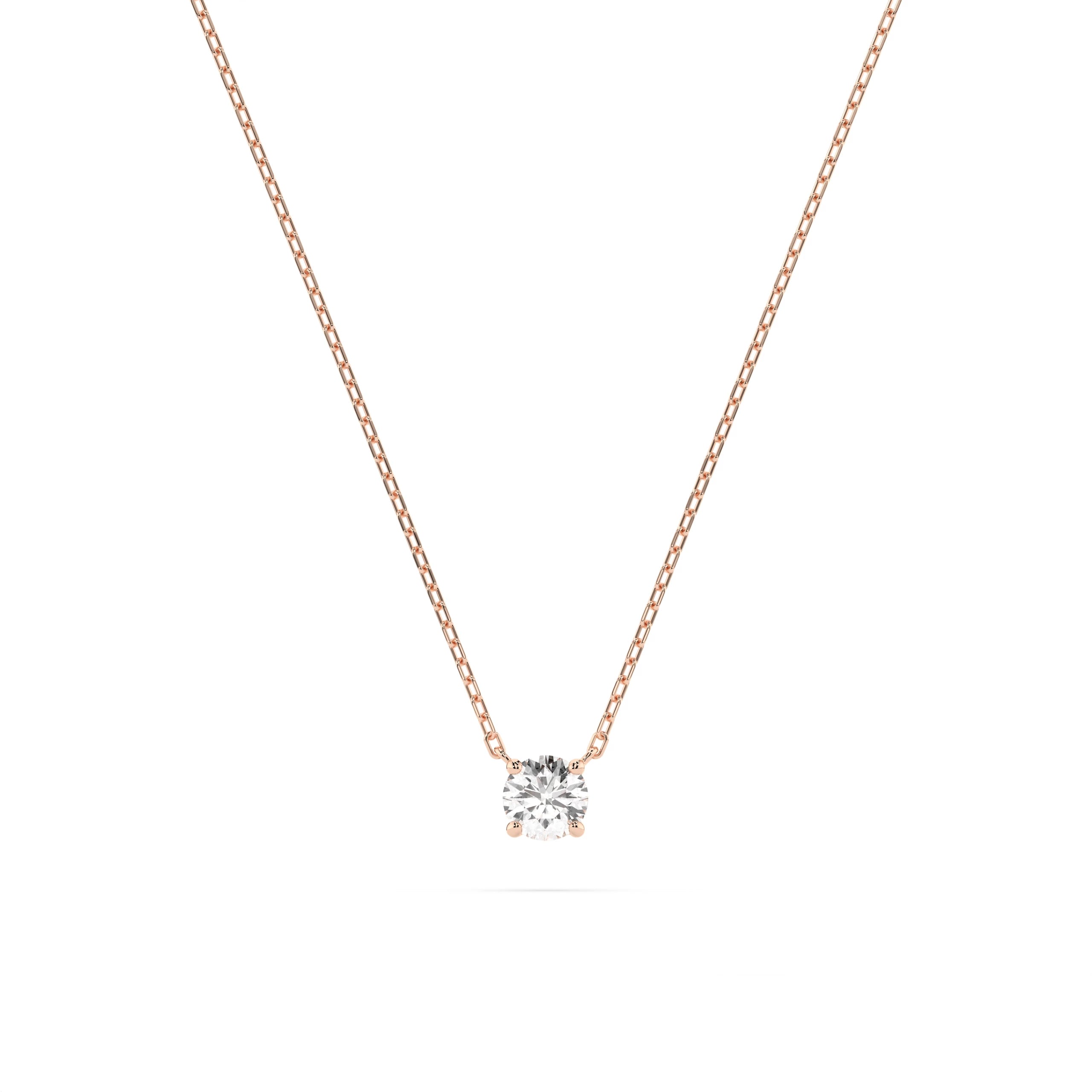 Solitaire Necklace (Round), 0.2 ct — 104-10040(3.7)