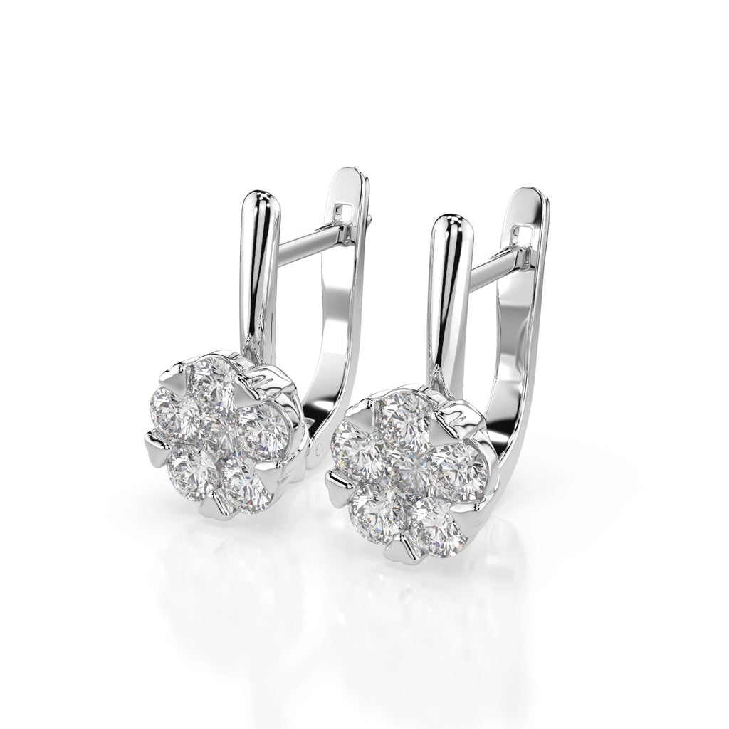 Illusion Earring (Round), 0.3 ct — 102-10015/1(3.4)