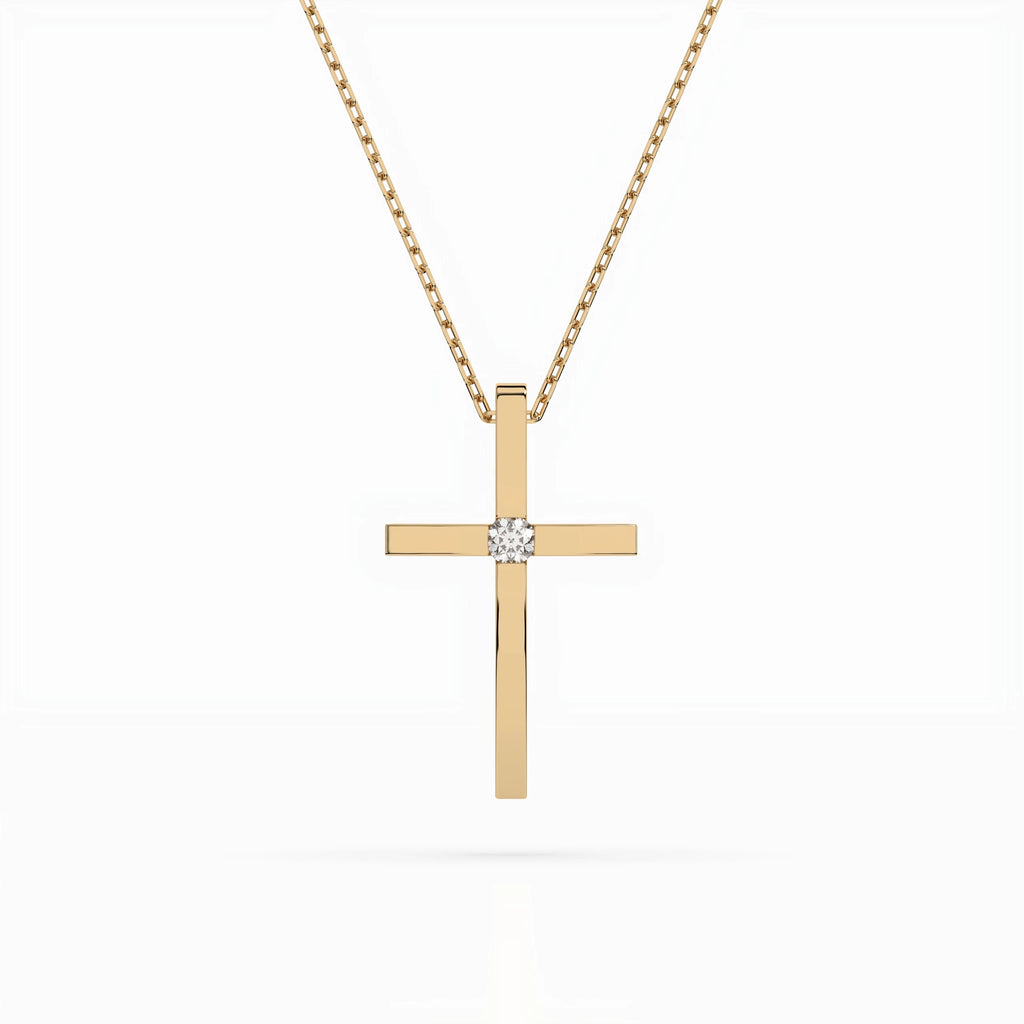 Minimalism Necklace (Round), 0.03 ct — 104-10031