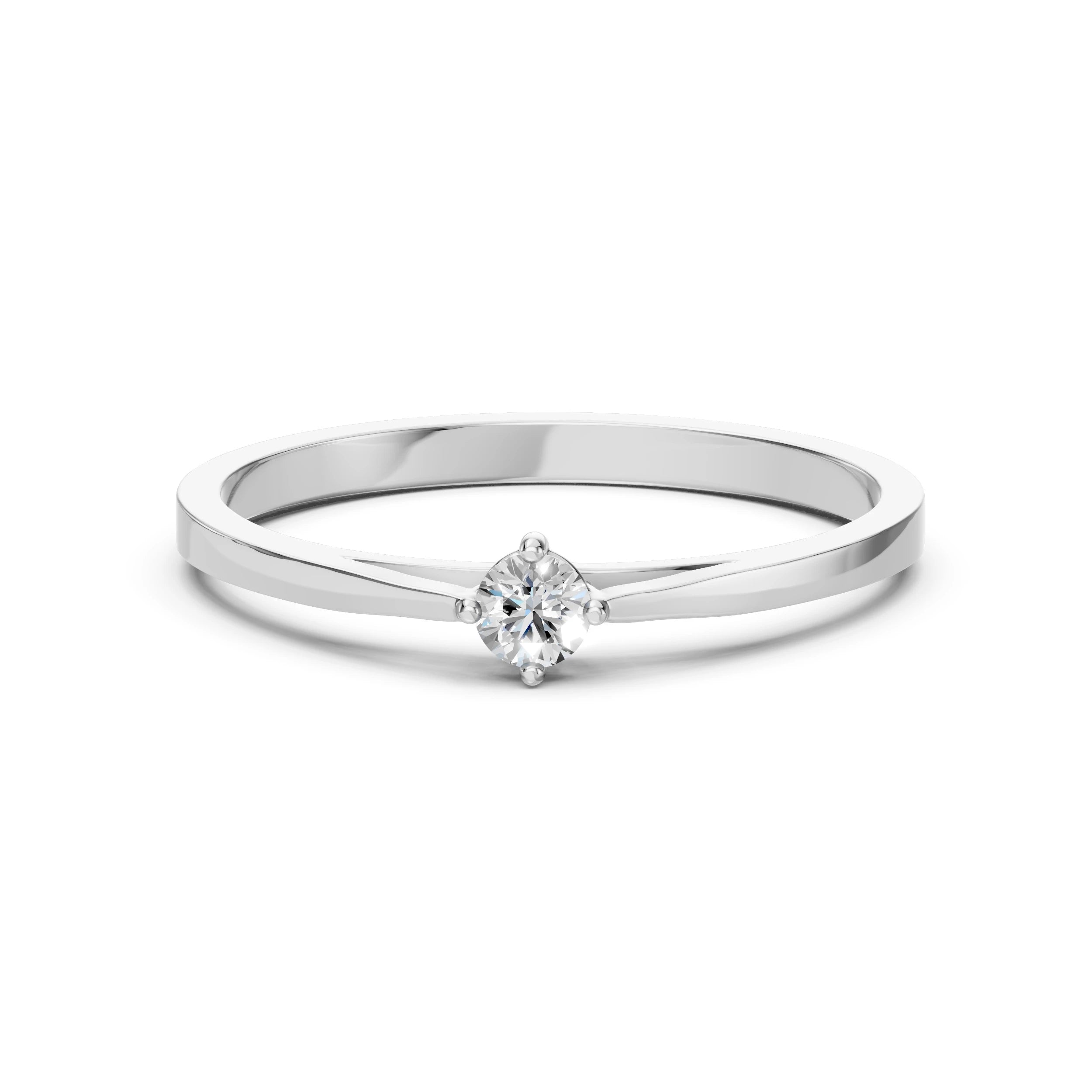 Solitaire Ring (Round), 0.1 ct — 101-10125(3.0)