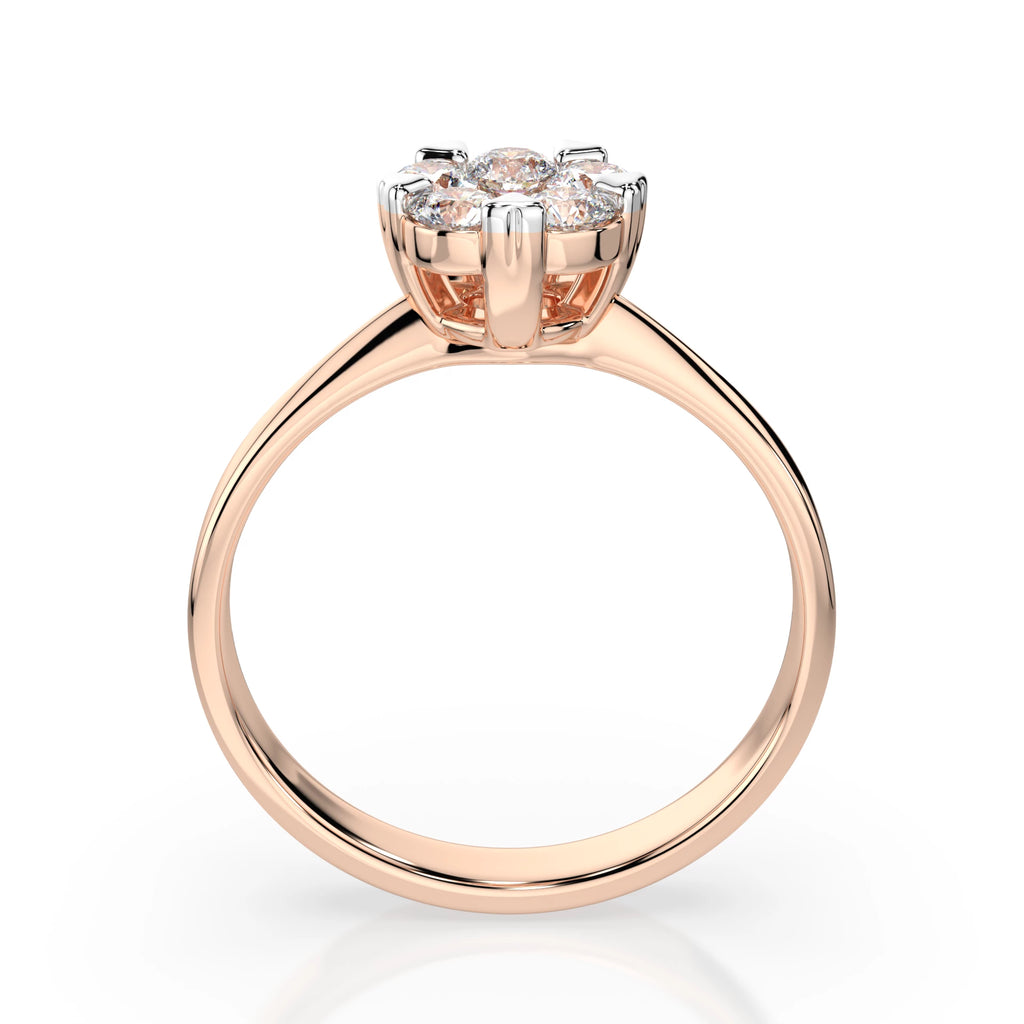 Illusion Ring (Round), 0.15 ct — 101-10015/1(3.4)