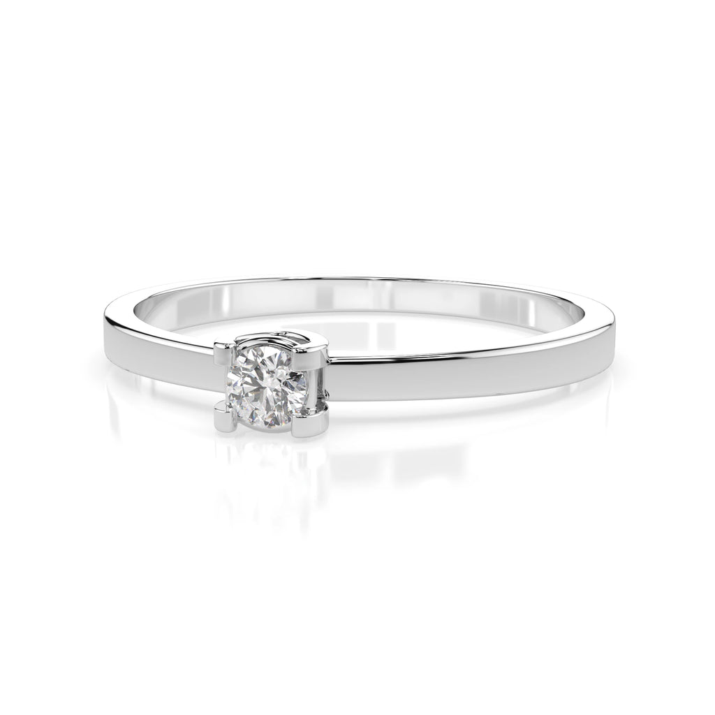 Solitaire Ring (Round), 0.1 ct — 101-10022(3.0)