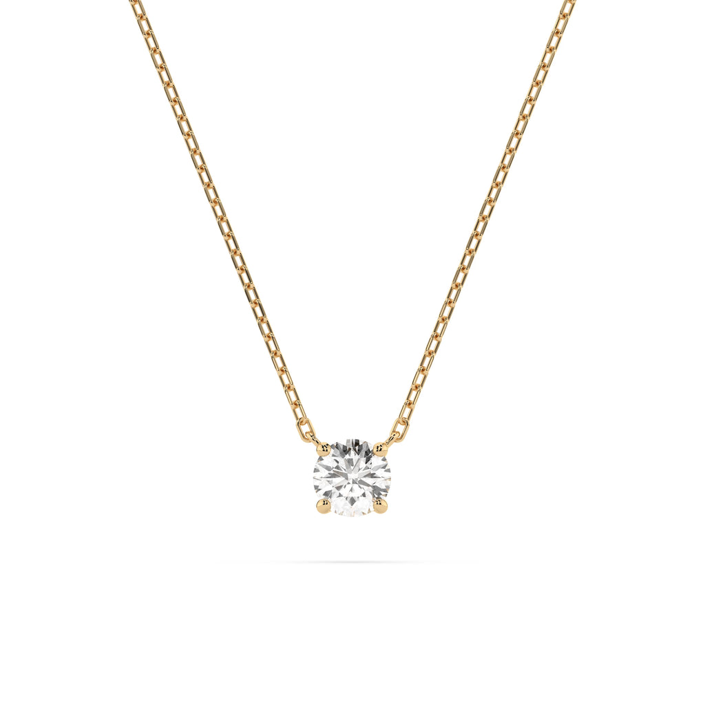 Solitaire Necklace (Round), 0.1 ct — 104-10040(3.0)