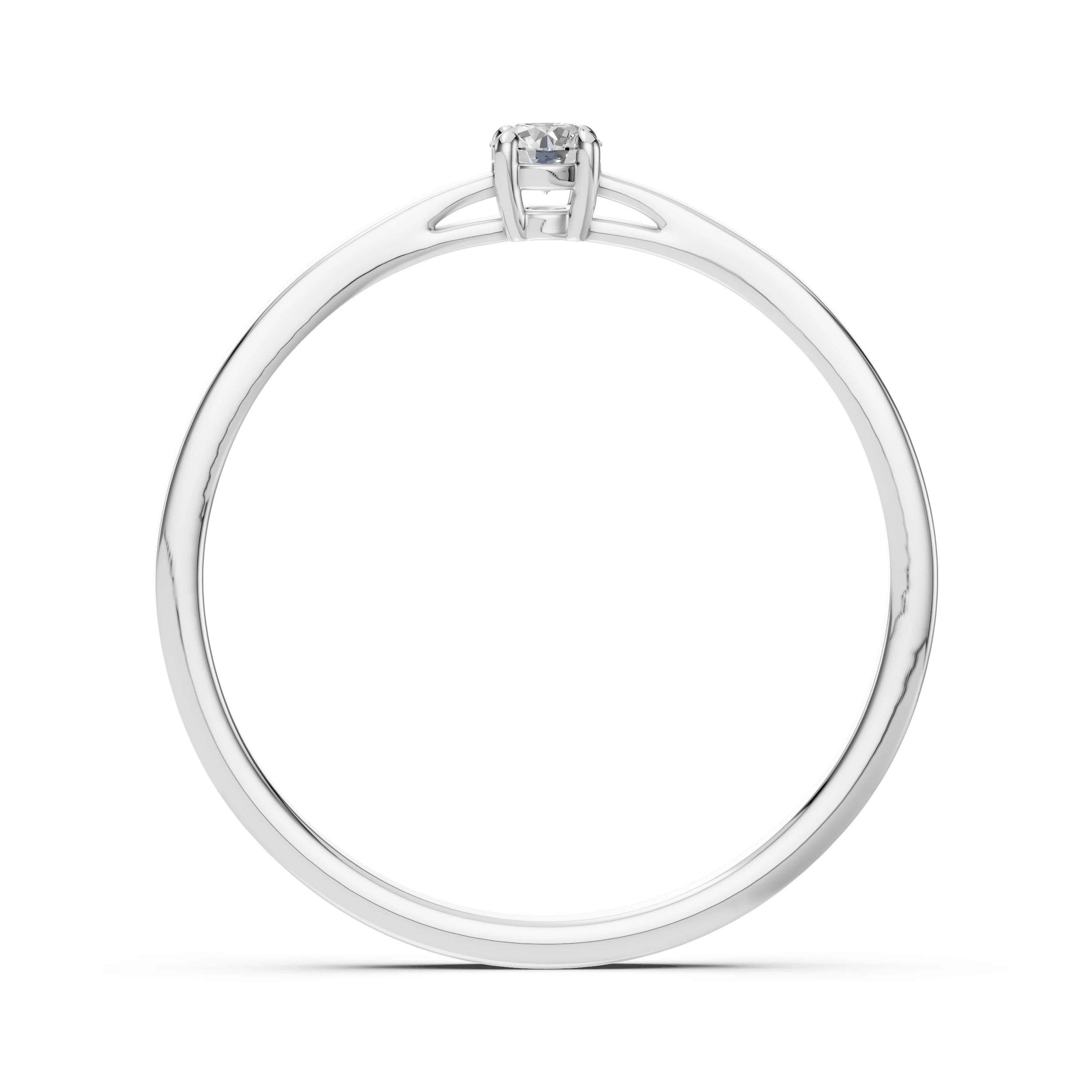 Solitaire Ring (Round), 0.1 ct — 101-10012/1(3.0)