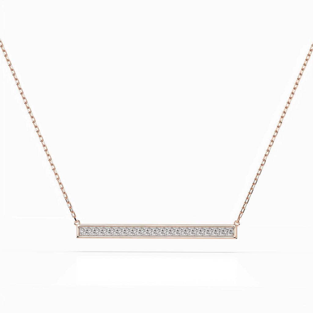 Minimalism Necklace (Round), 0.12 ct — 104-10024