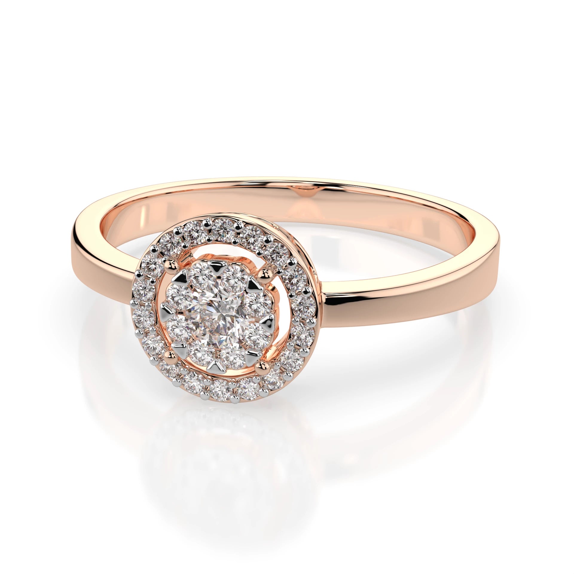 Illusion Ring (Round), 0.03 ct — 101-10018/1(2.0)