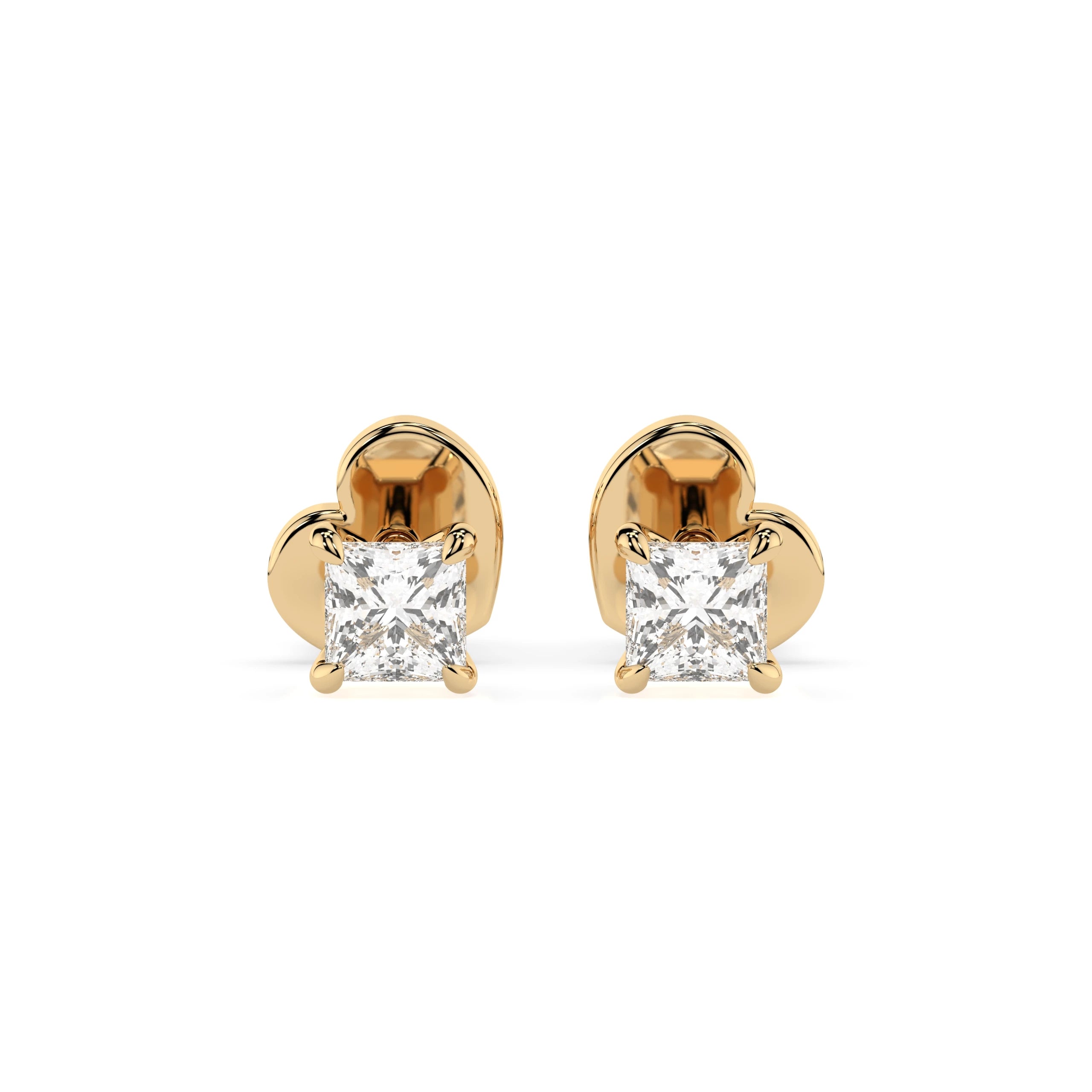 Solitaire Butterfly Earring (Princess), 0.2 ct — 102-10113(2.5)PR