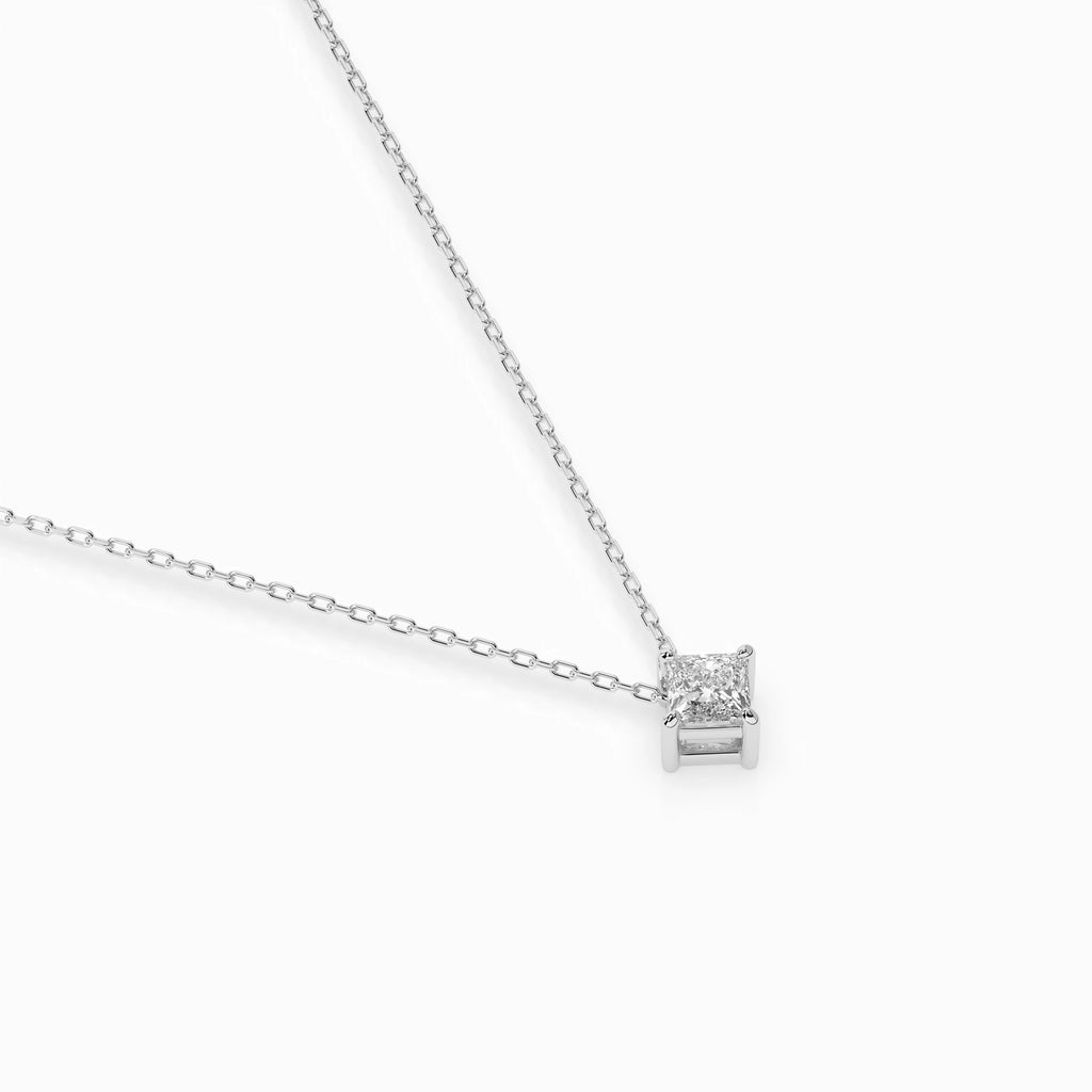 Solitaire Necklace (Princess), 0.17 ct — 104-10055(3.0)PR