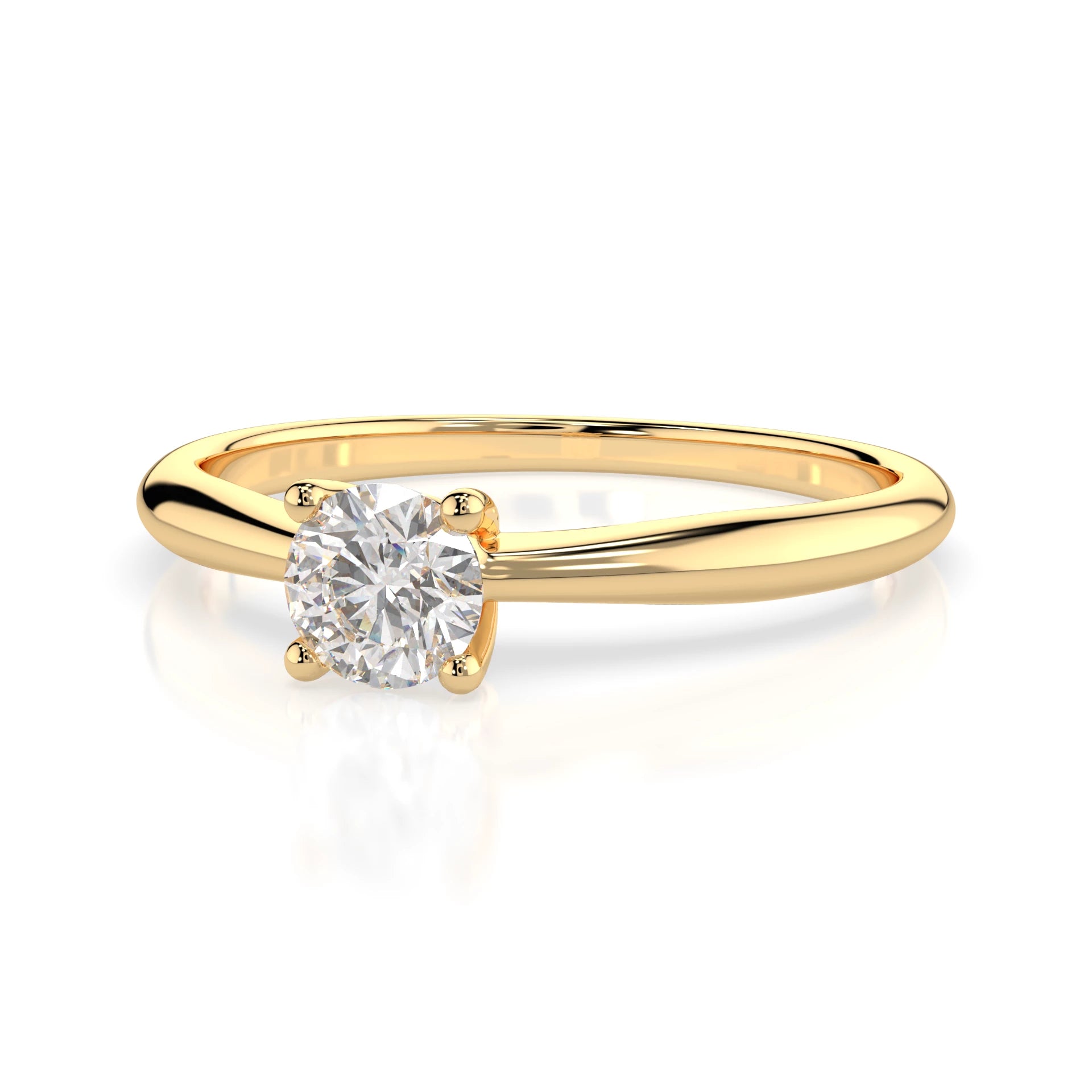 Solitaire Ring (Round), 0.35 ct — 101-10021(4.5)