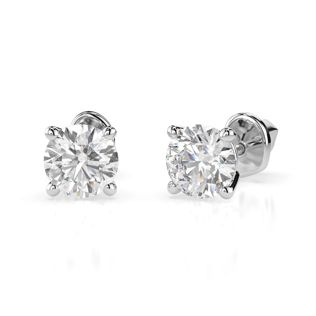 Solitaire Butterfly Earring (Round), 0.9 ct — 102-10012/1(4.8)