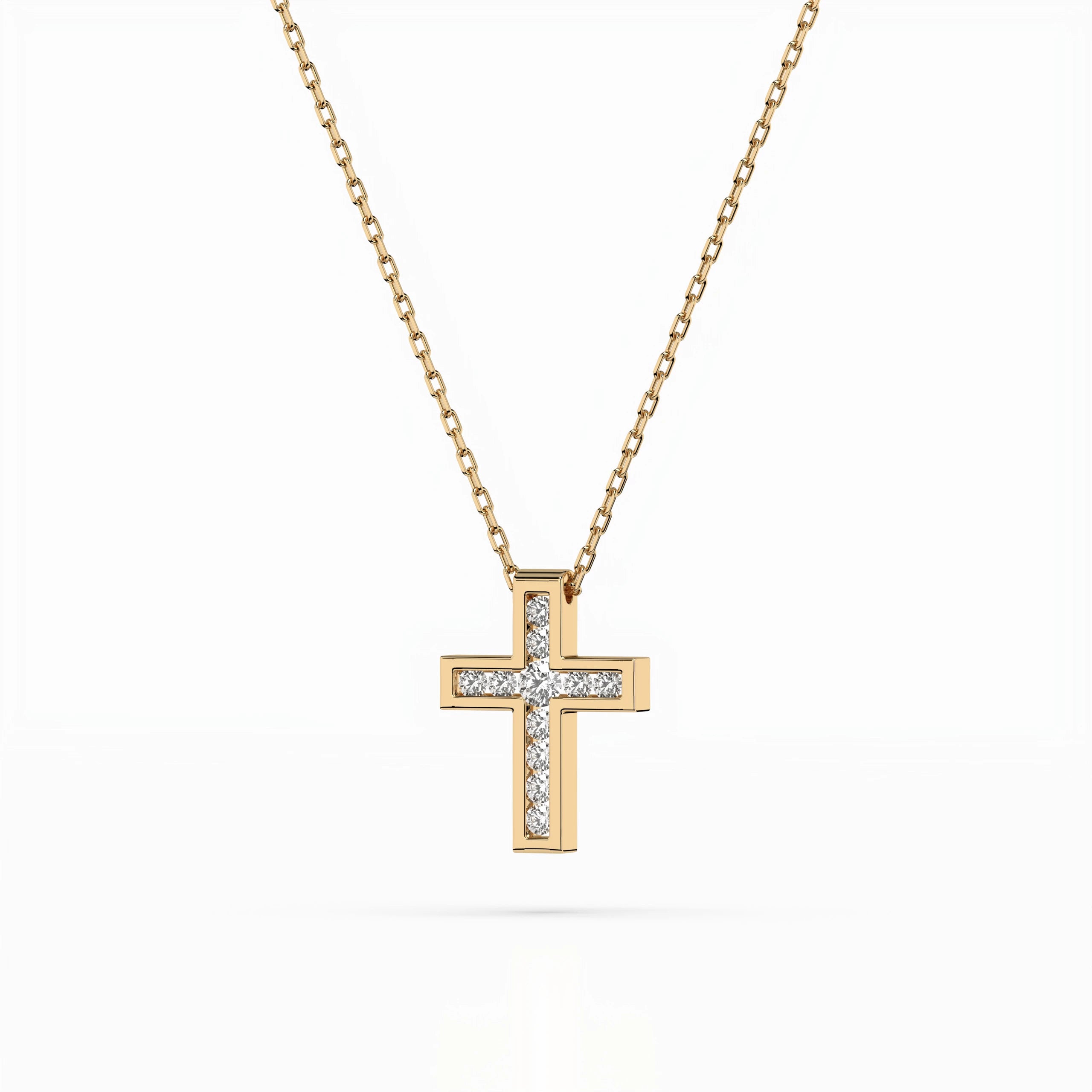 Minimalism Necklace (Round), 0.03 ct — 104-10008