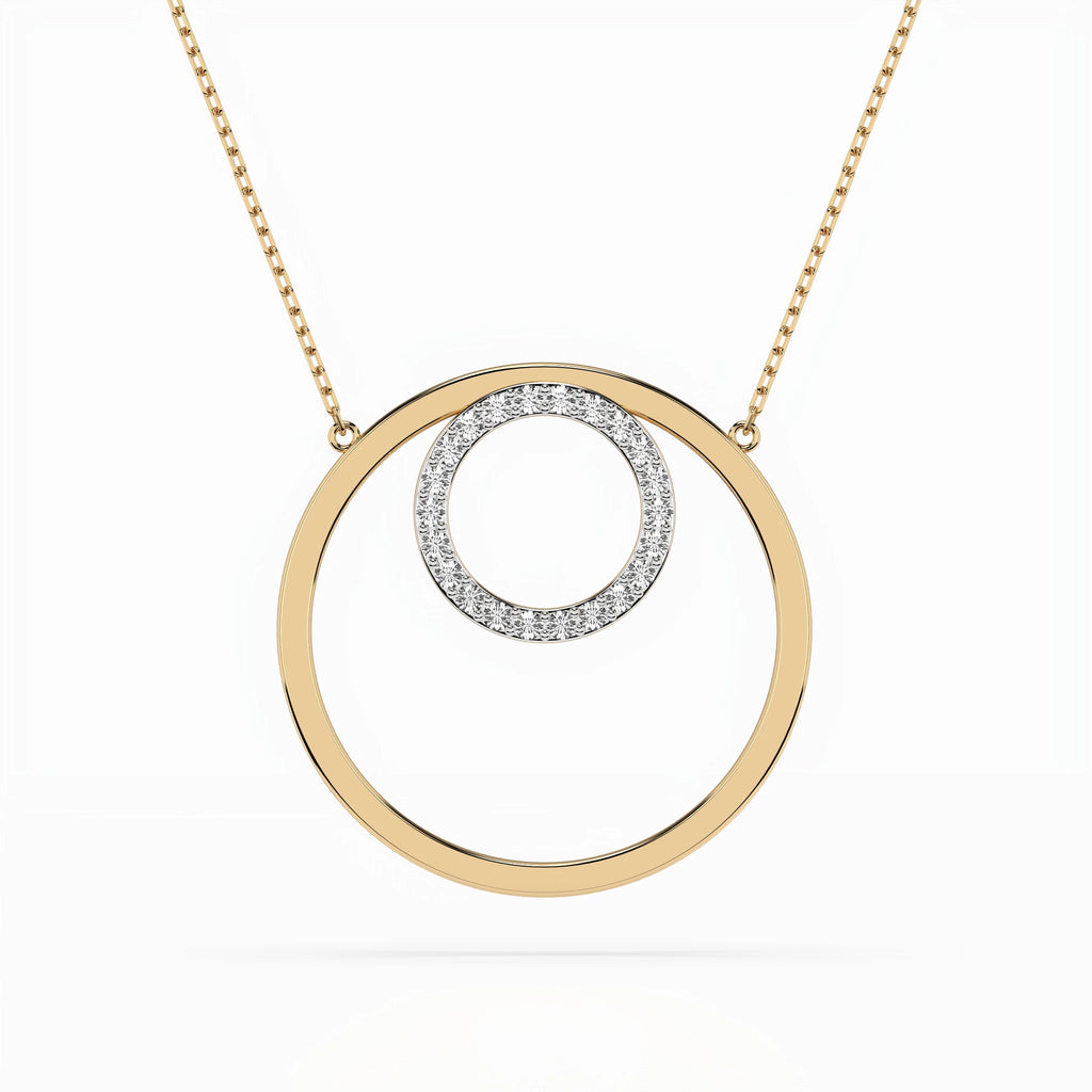 Minimalism Necklace (Round), 0.13 ct — 104-10054