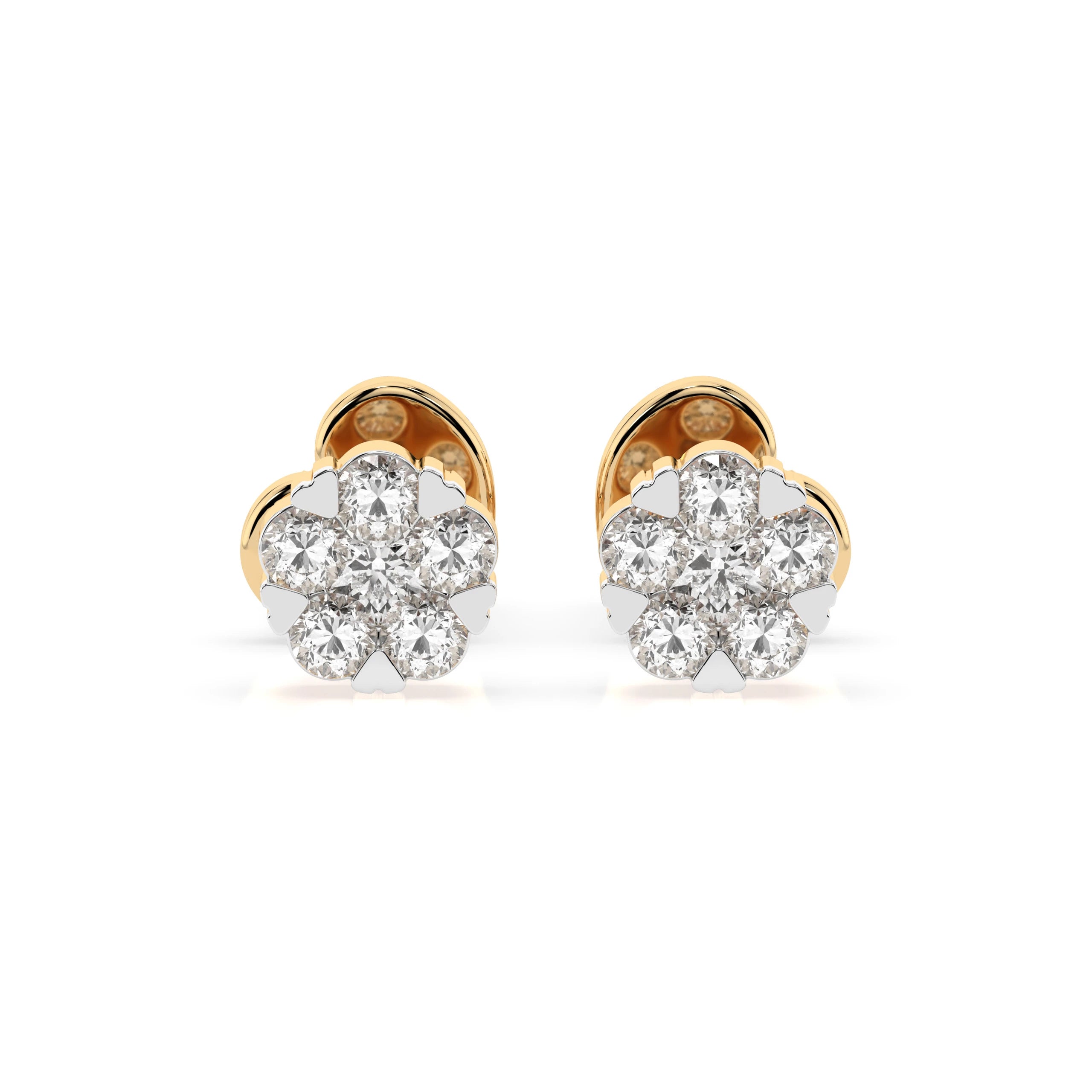 Illusion Earring (Round), 0.06 ct — 102-10015/2(2.0)