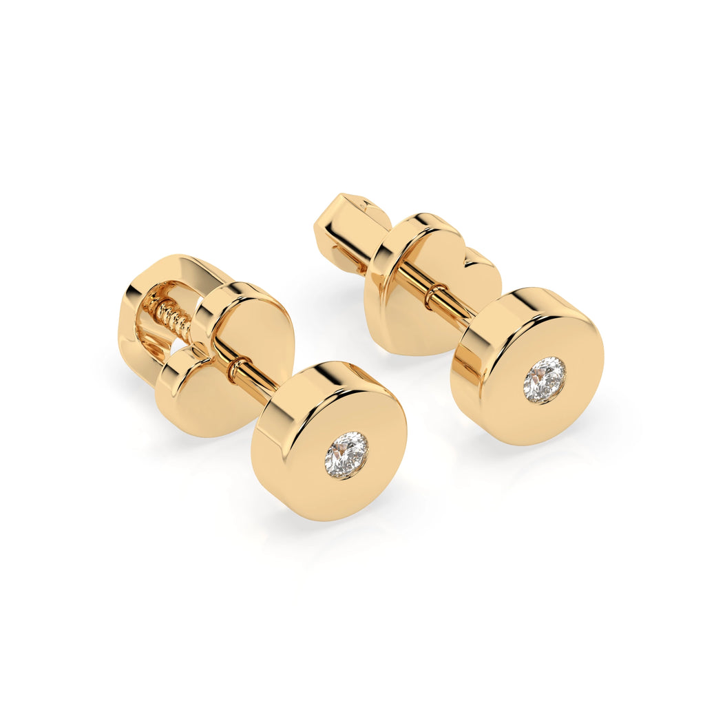 Solitaire Butterfly Earring (Round), 0.04 ct — 102-10050