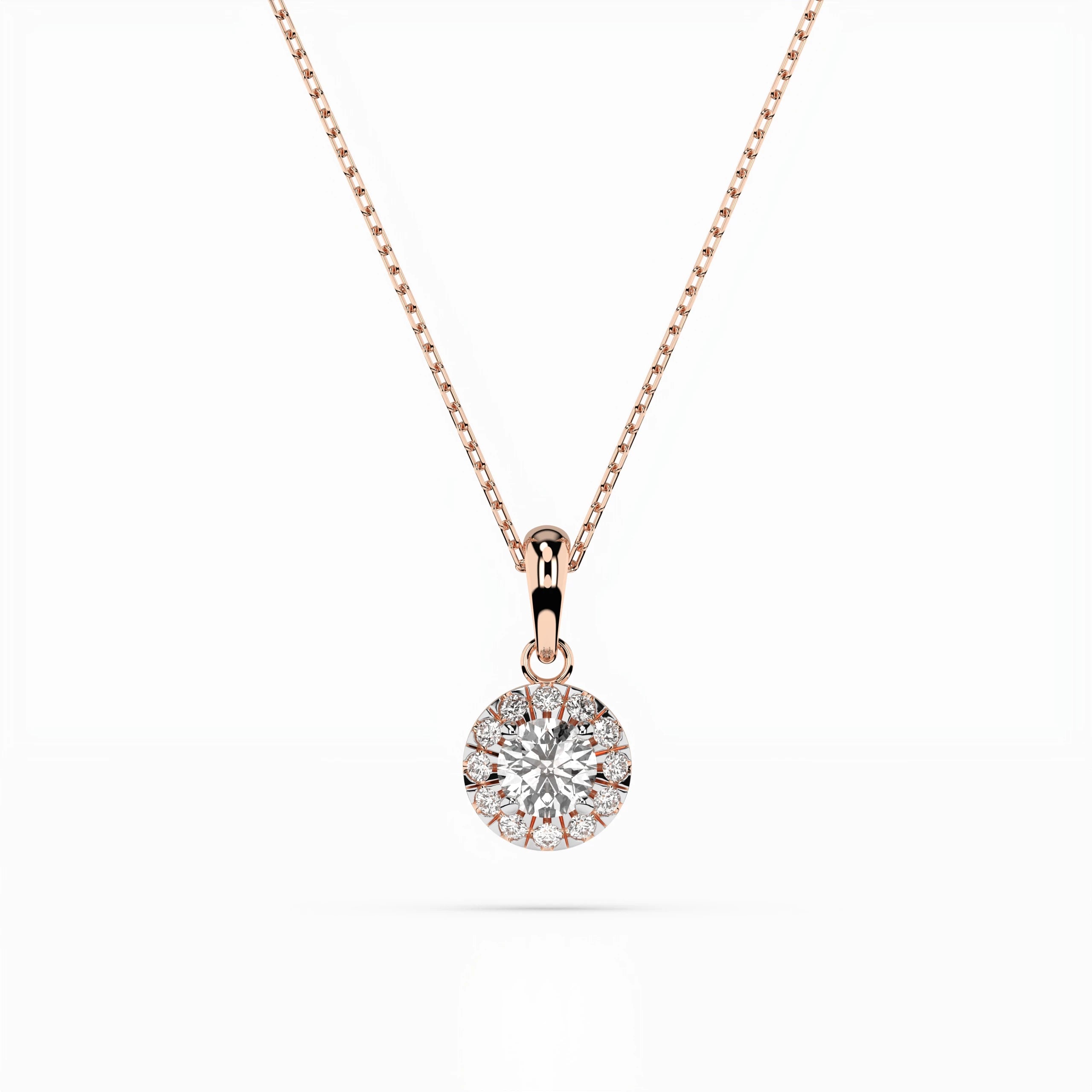 Solitaire Eternity Necklace (Round), 0.2 ct — 104-10053(3.7)