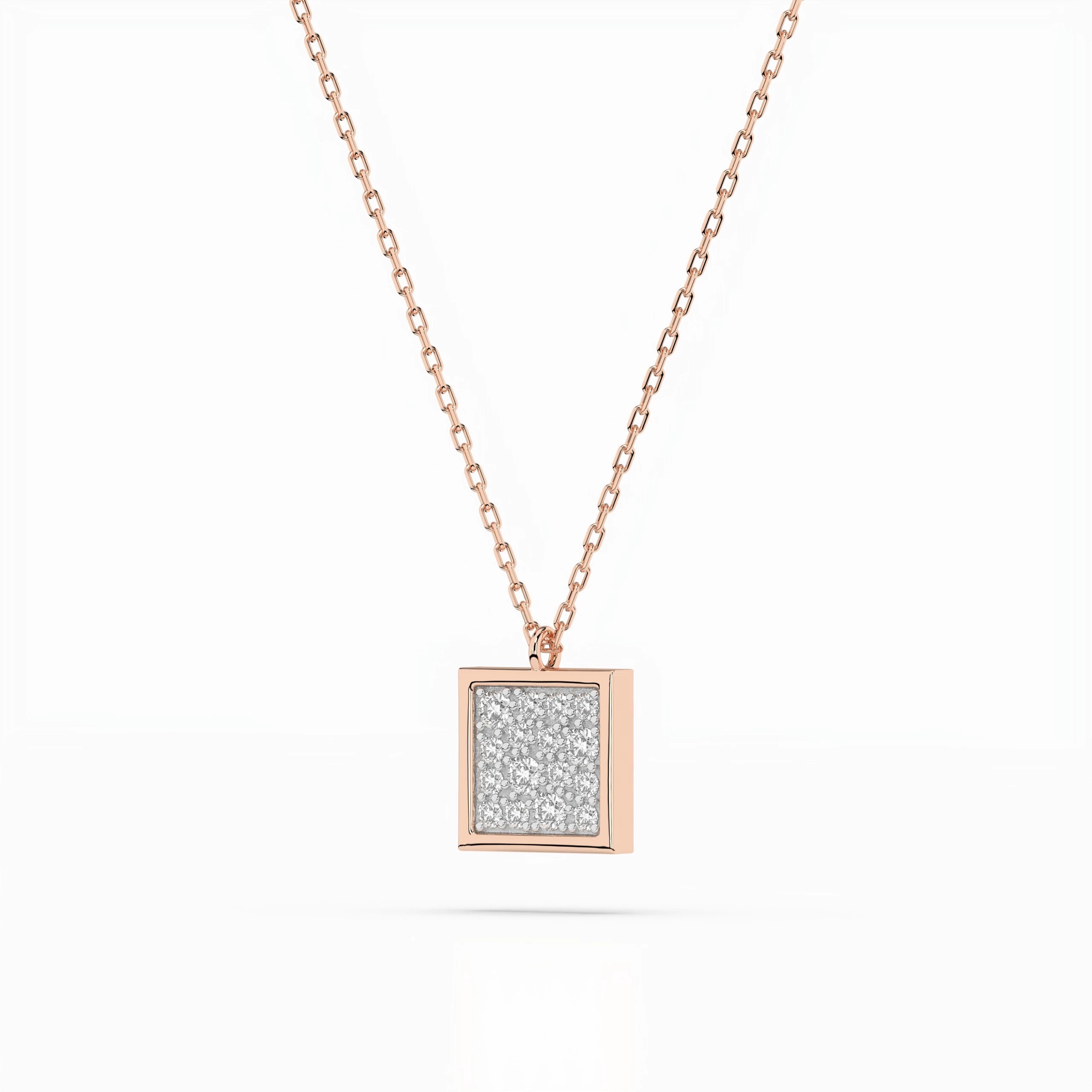 Illusion Necklace (Round), 0.07 ct — 104-10036