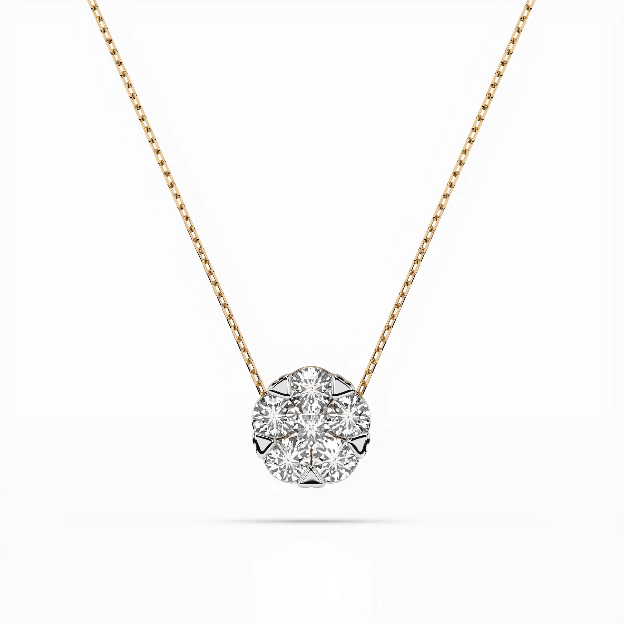 Illusion Necklace (Round), 0.1 ct — 104-10033(3.0)