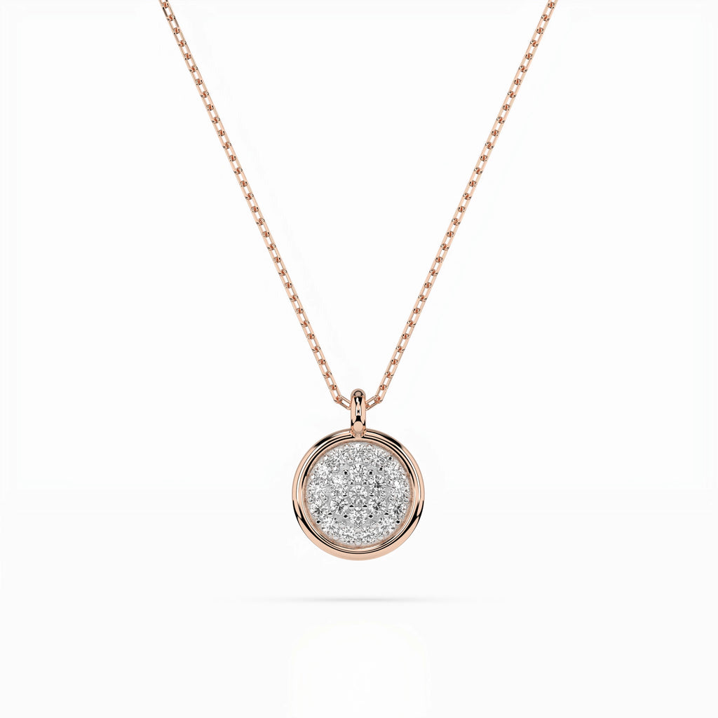 Illusion Necklace (Round), 0.12 ct — 104-10022